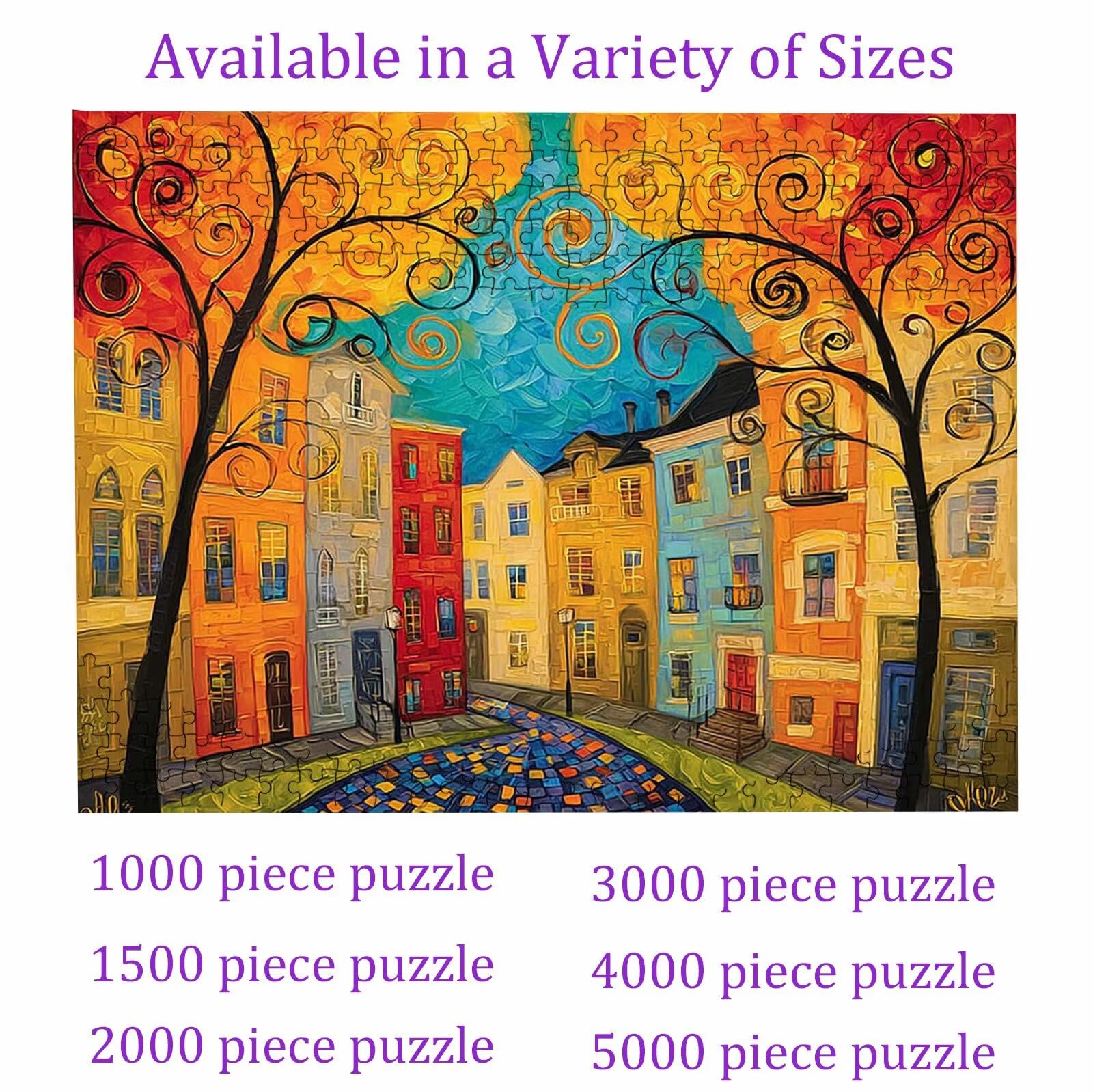 Puzzle astratto Casa(4), Puzzle Adulti 3000 pezzi, Puzzles Legno con Squisita Scatola di Imballaggio, Rompicapo per Esperti con Incastro Perfetto, Stampa Alta Definizione, Regalo per Adulti W3H-628