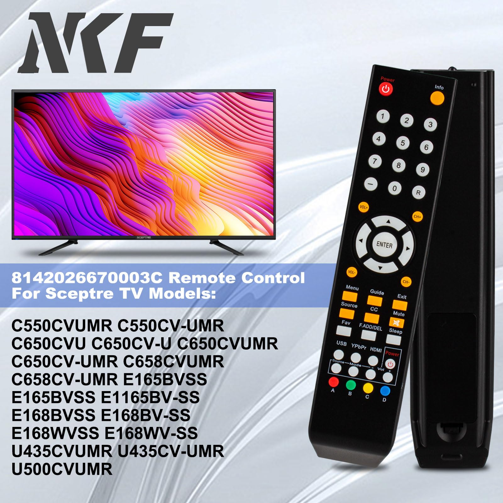 Amazon.com: 8142026670003C Remote Control for Sceptre TV Remote