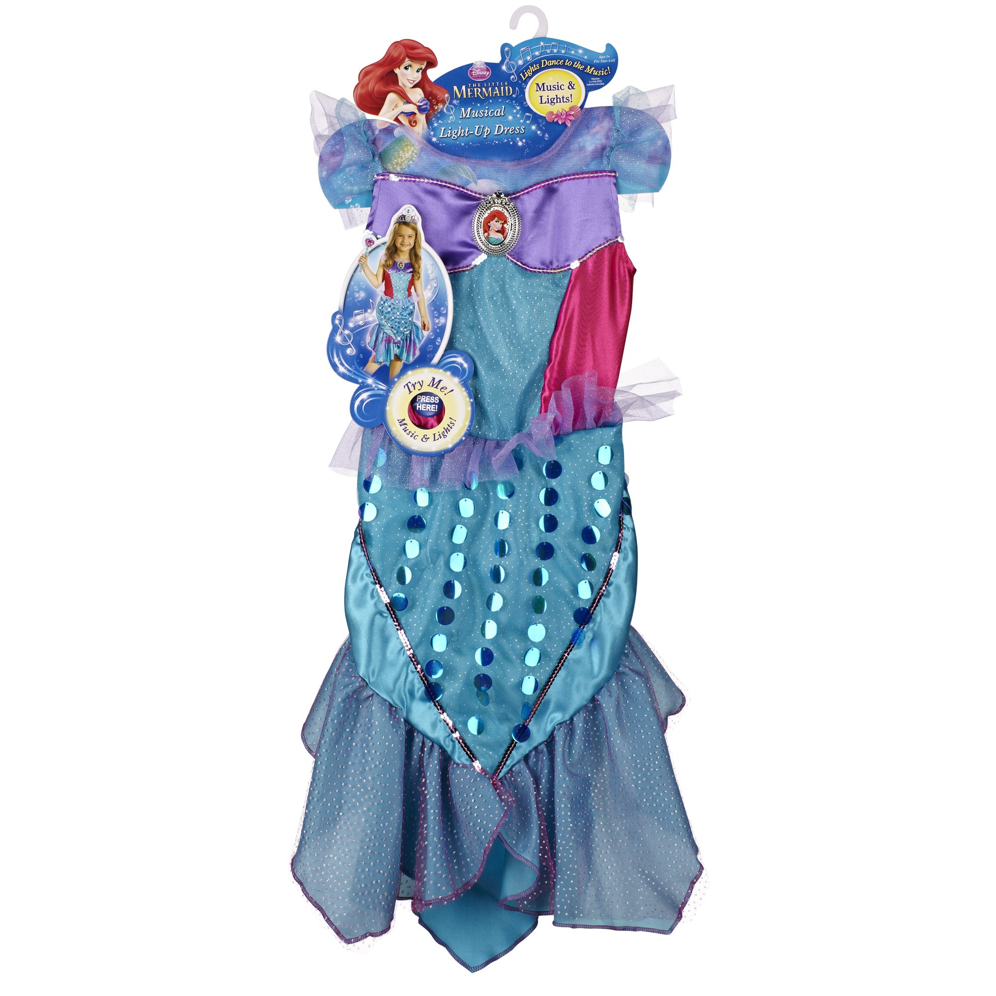 open lace back dress Disney Princess Ariel Dress with Bodysuit