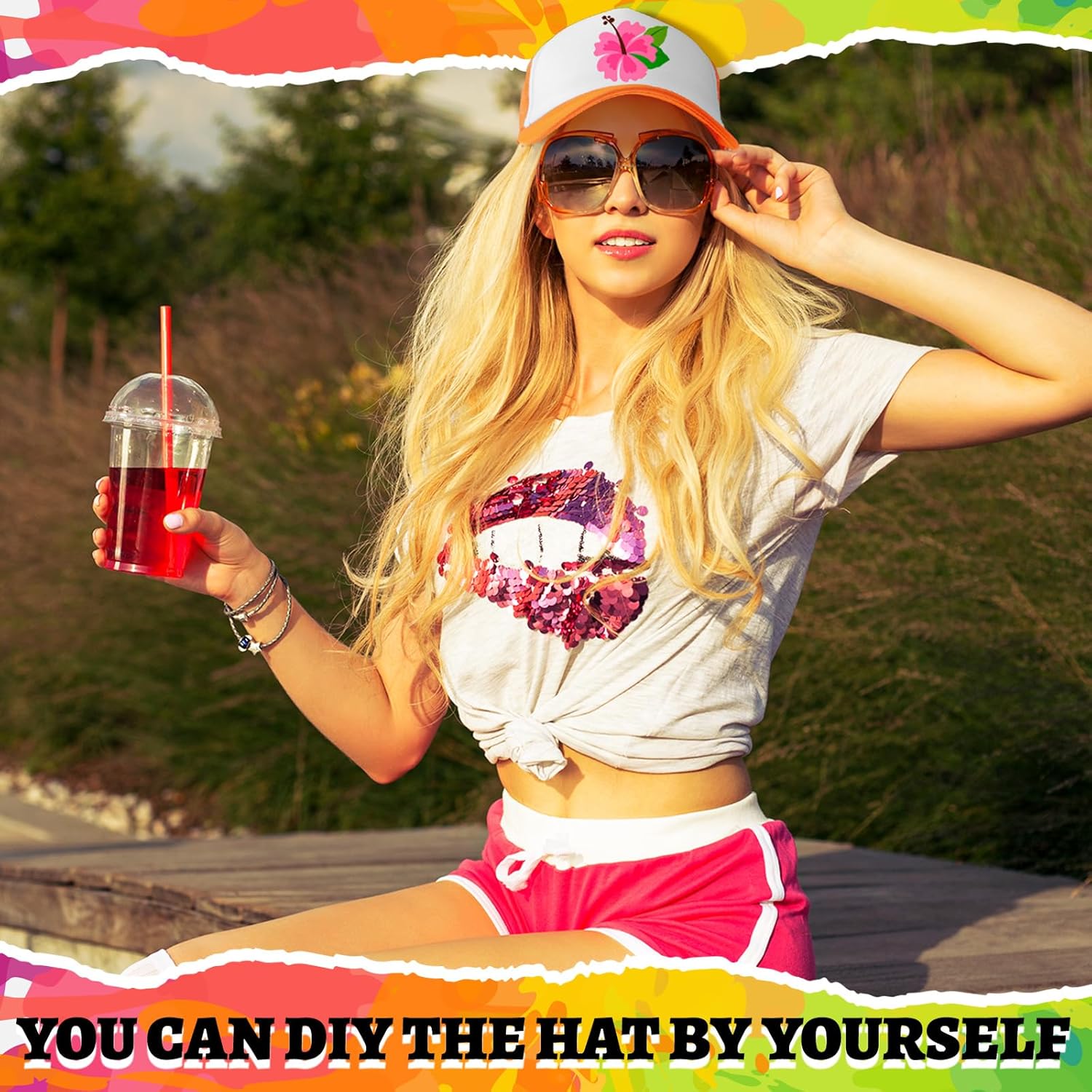 Xtinmee 36 Pcs Sublimation Blank Trucker Hats Bulk Mesh Baseball Cap DIY Adjustable Mesh Polyester Hat for Men Women
