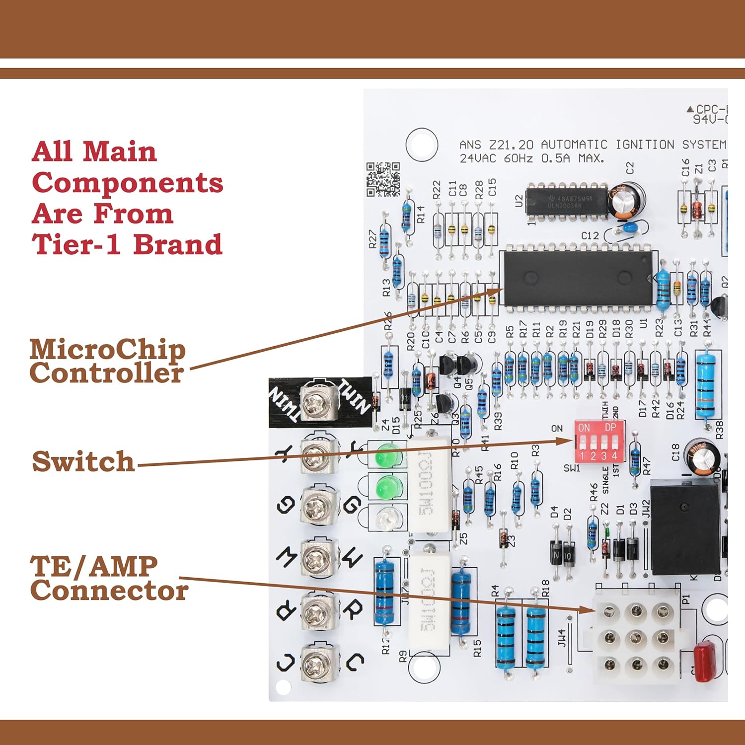 Upgrated 1012-920A Control Board, 62-24084-82 Furnace Electronic Control Board, Replace for Rheem Ruud 62-24084-82, 62-24084-02, 1012-920A,62-24084-01