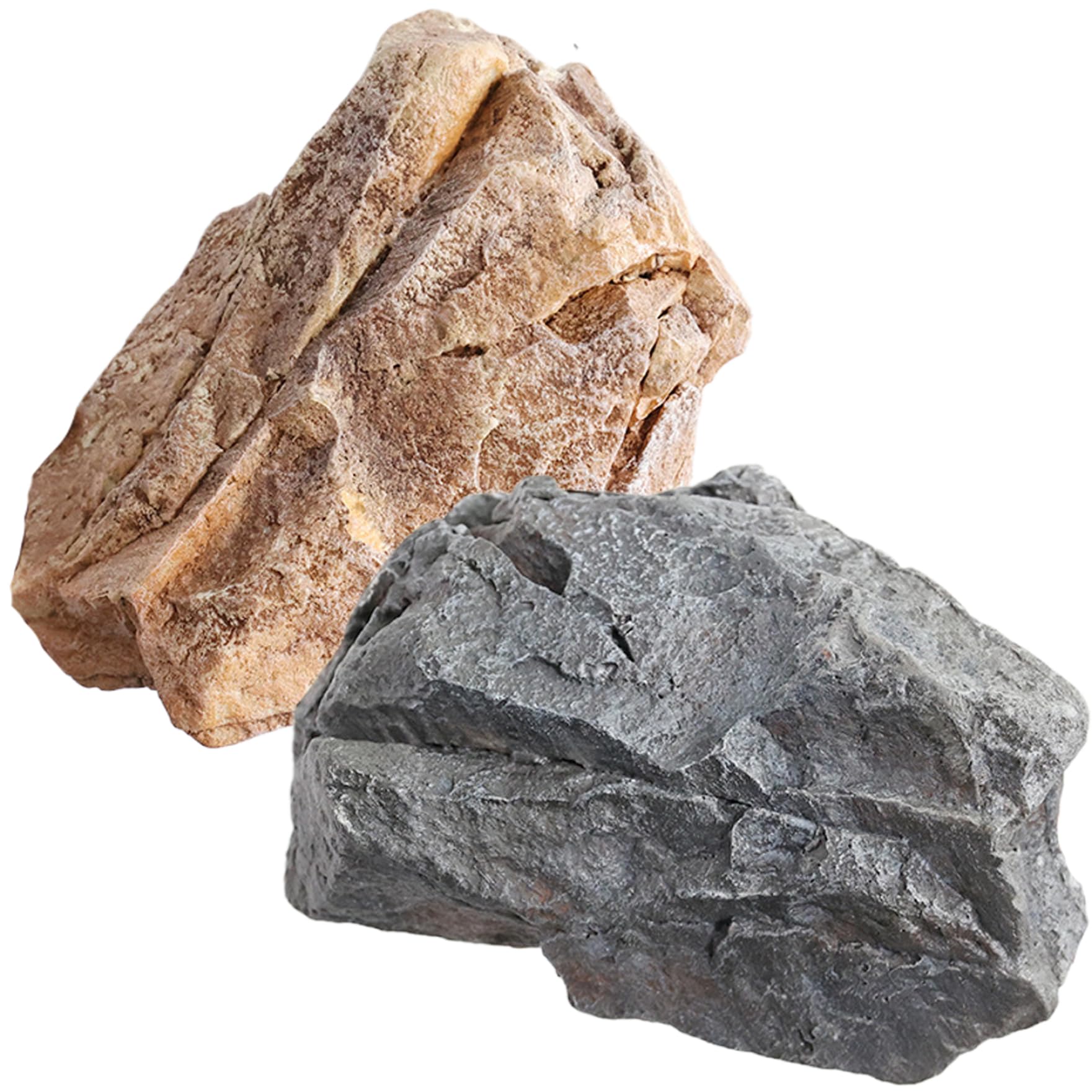 NIDONE Fake Rock Realistic Landscape Steine ​​13.8x10.6x8.7in Künstliche Felsen für Landschaftsgestaltung PU & Foam Brunnenabdeckungen für Gartengartendekor, Regenwaldtyp, künstliche Felsen