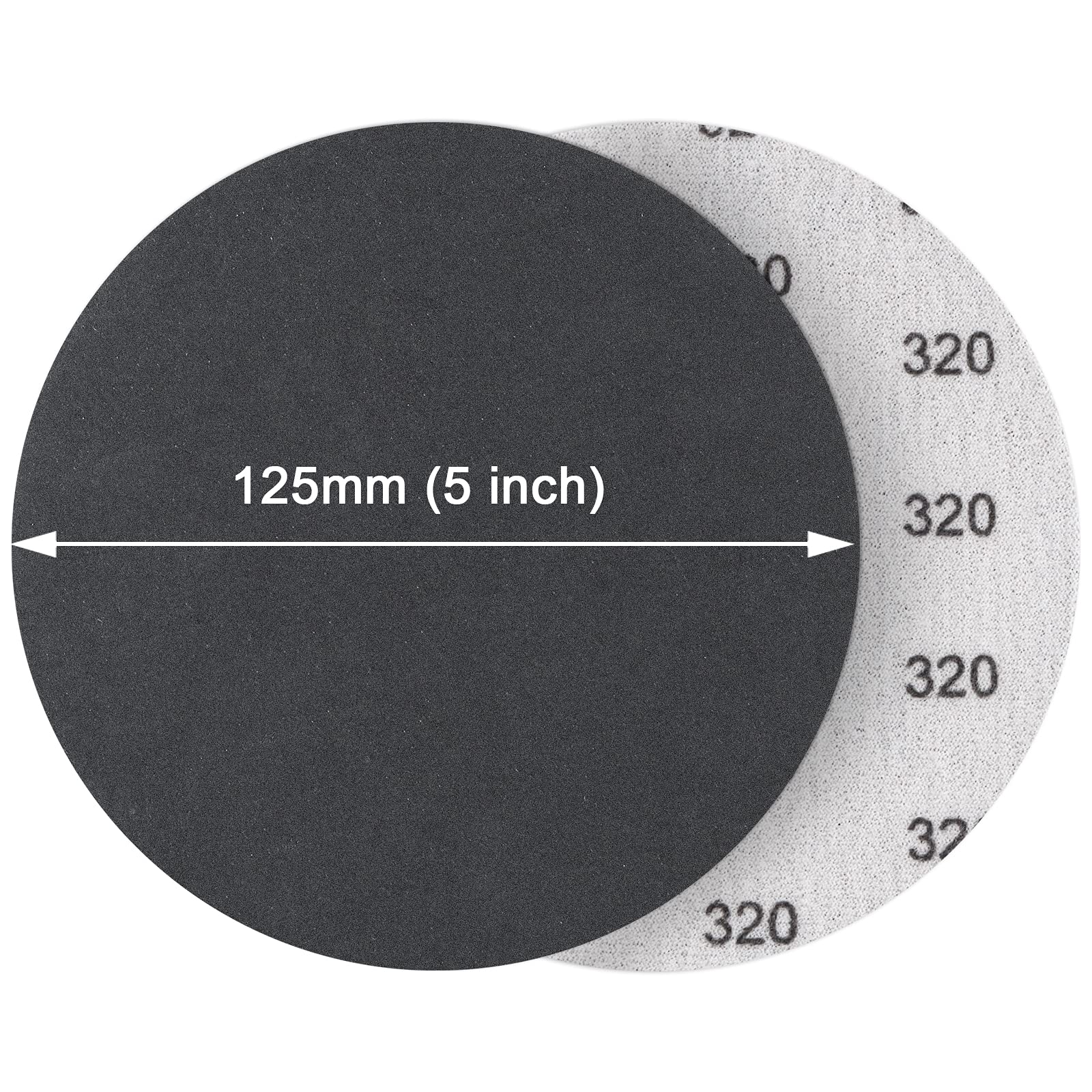 JatilEr Grits 30 szt. tarcz szlifierskich 125 mm, ziarnistość 320, 600, 800, 1200, 1500, 2000, na mokro i na sucho, tarcza flokowana z węglika krzemu, zestaw podkładek szlifierskich do polerowania