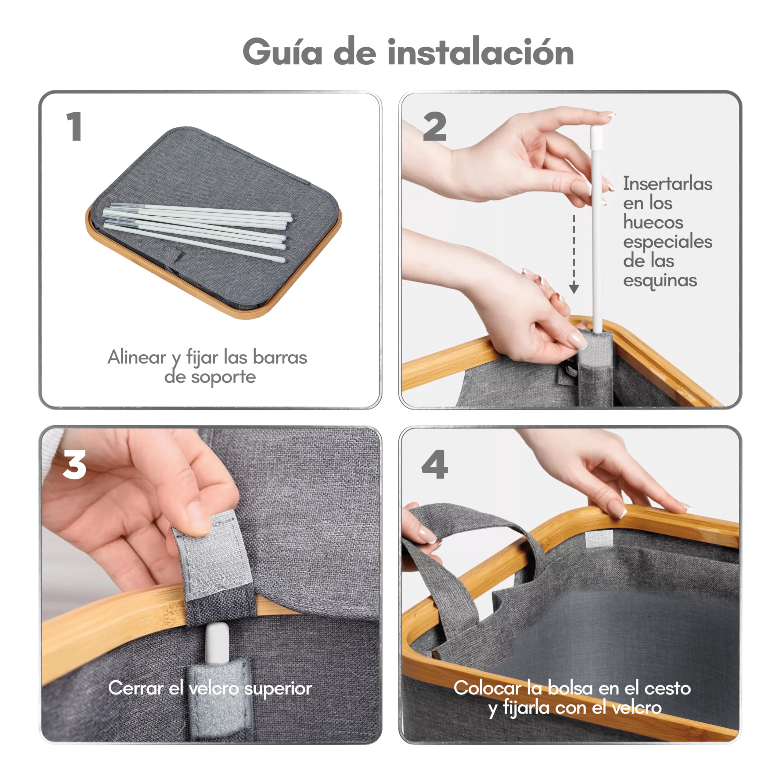 Cesto de ropa sucia con tapa, baúl de lavandería con 2 compartimentos, 100 litros, estrecho y alto, tejido Oxford, estructura estable, gris