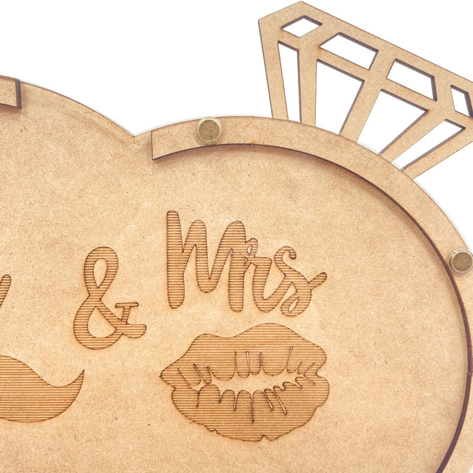 Libro de Firmas de Boda Corazón Decoración Top Drop Caja Invitado Marco Madera Centro Mesa Adecuado para Shower Cumpleaños Aniversario Recepción