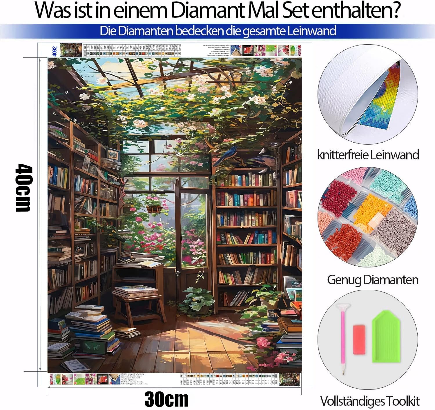 77iiAii Diamond Painting Set 30x40cm - 5D Strand Landschaft DIY Bastelset Für Erwachsene