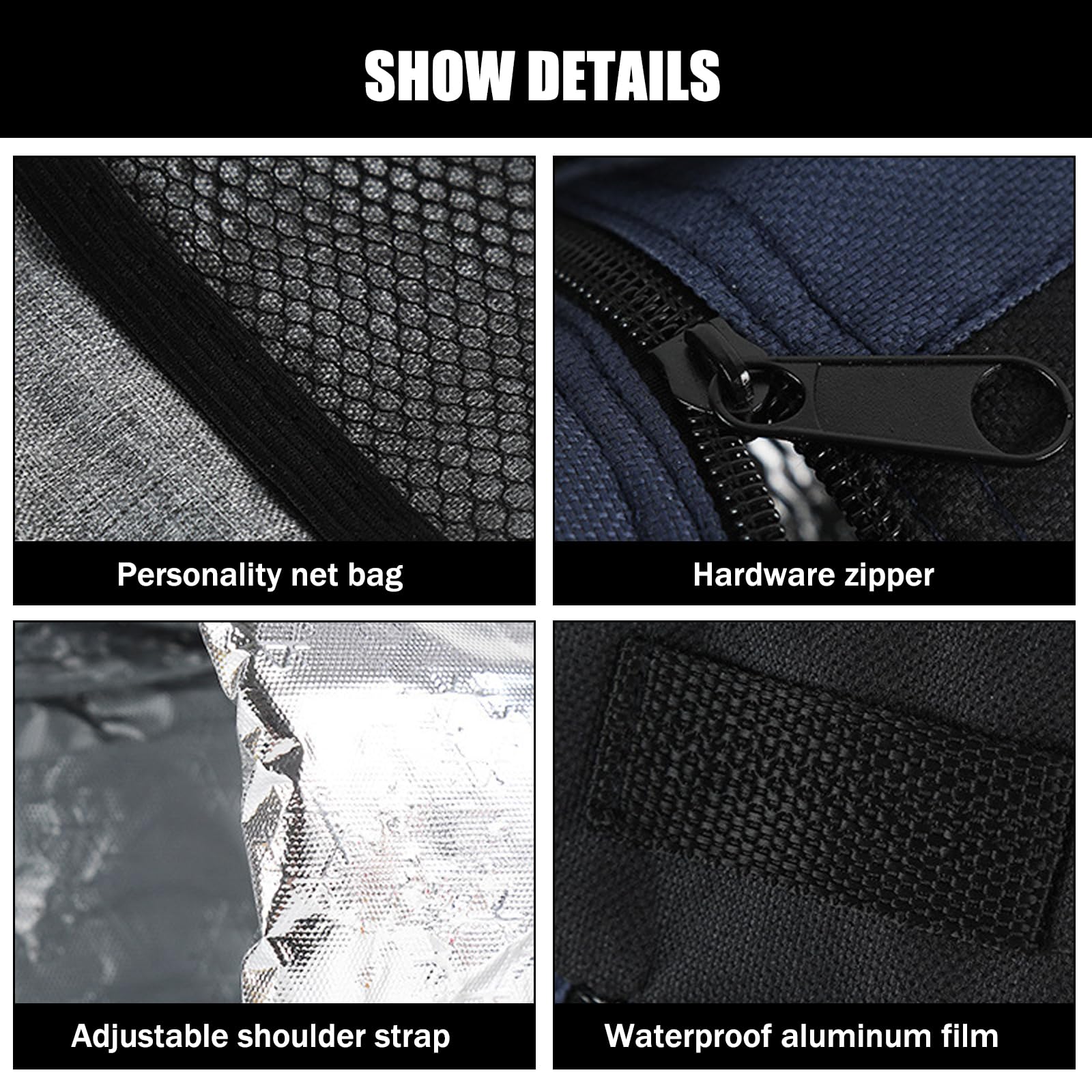2PCS Borsa per Bottiglia Termica, Borsa Portatile per Bottiglia D'acqua Piccola Borsa Termica per Bevande con Tracolla Regolabile per Esterni, ViaggiS