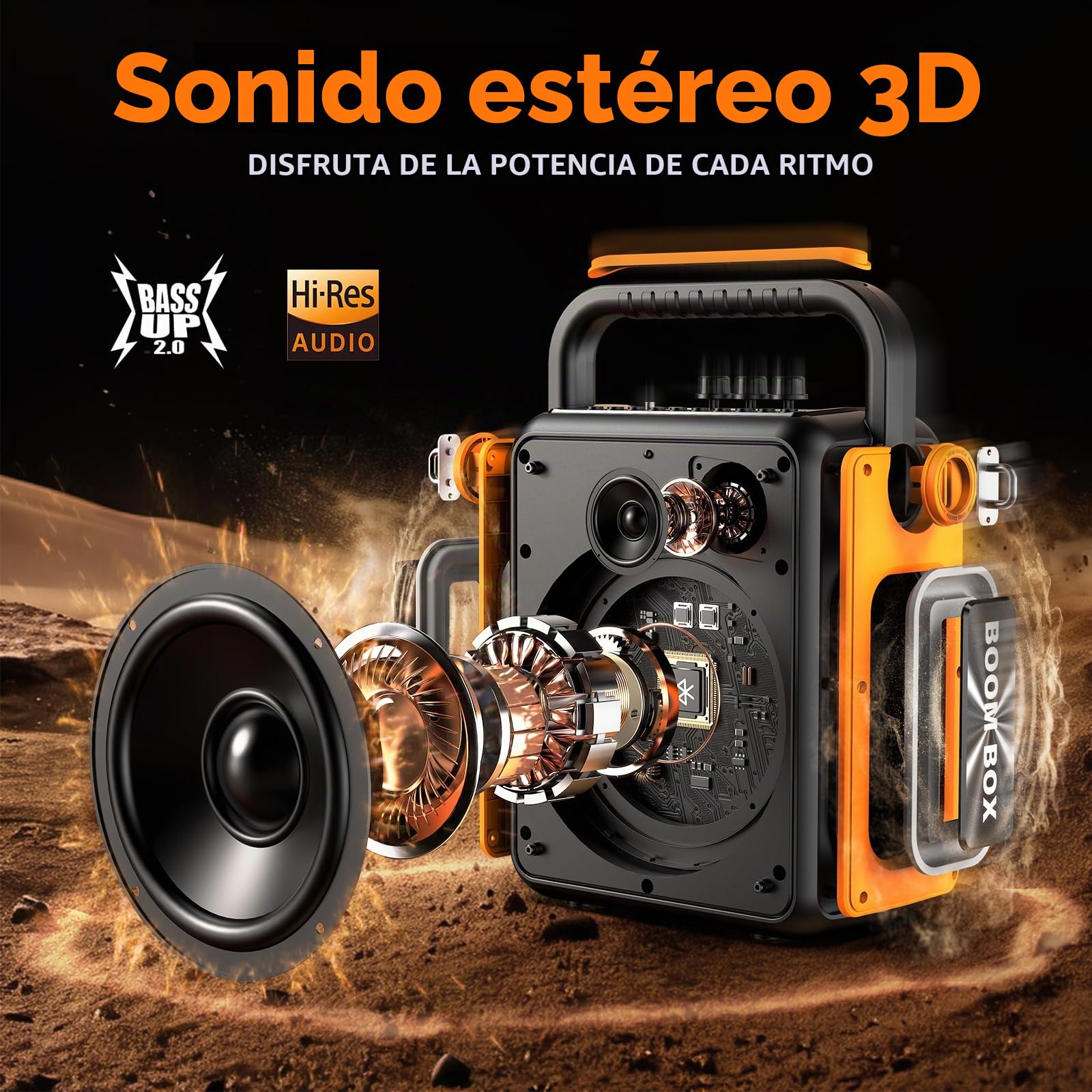 HWWR Altavoz Karaoke con 2 Micrófonos Inalámbricos, Sistema de PA para Adultos y Niños con Luces LED, Karaoke Soporte USB/TF/AUX/TWS/Rec para Fiestas al Aire Libre e Interiores