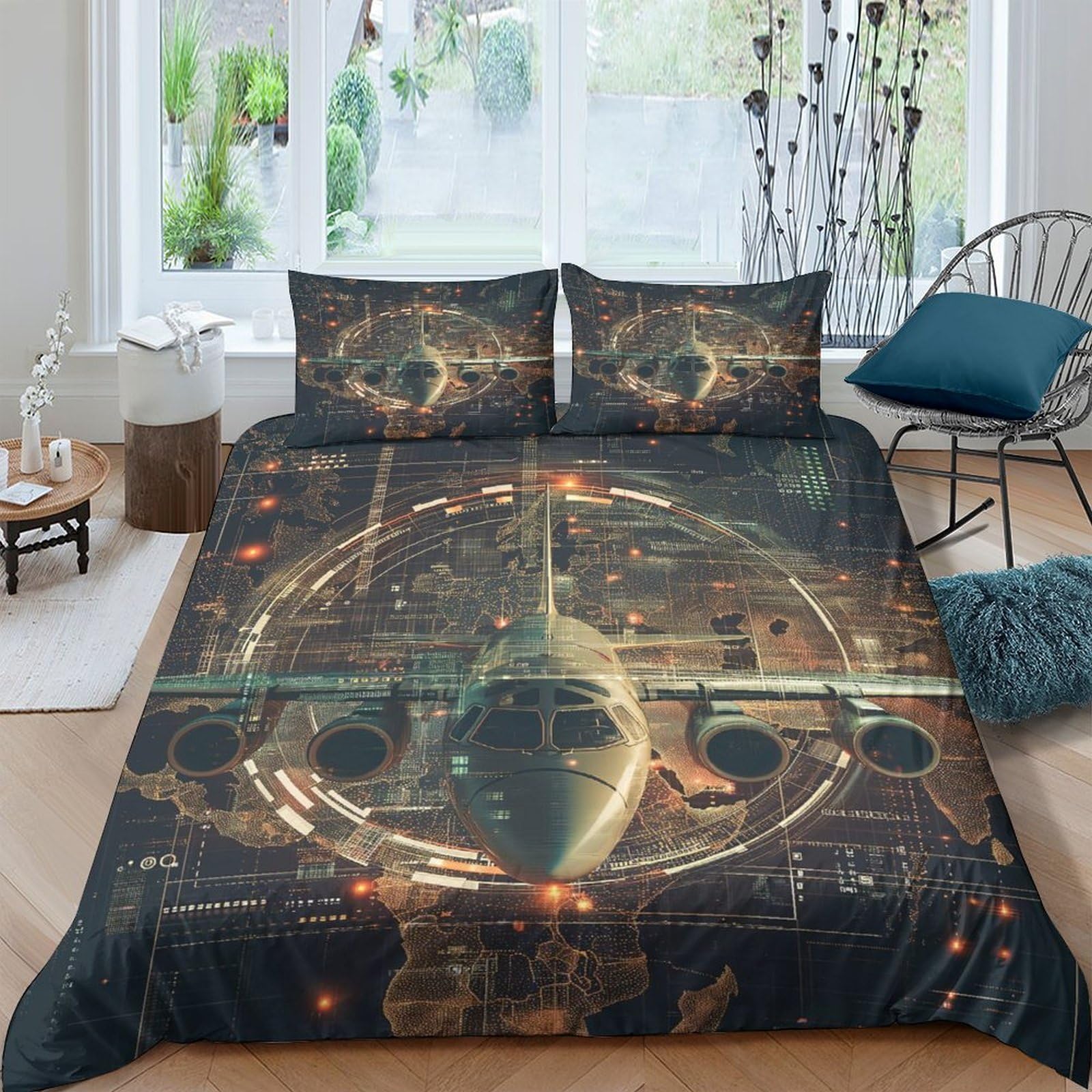 Ctjqhvkz Style-4 3D Printed Futuristic Space Fitted Sheet Microfiber Soft Breathable Galaxy Universe Mattress Cover For Bedroom Guest Room Decor Single（135X200cm）