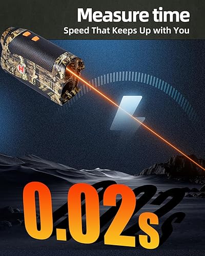 Miniatura 5 de AOFAR HX-1200T - Telémetro para caza de tiro con arco, 1200 yardas con ángulo y distancia horizontal, telémetro de coma impermeable salvaje, 0.236 x
