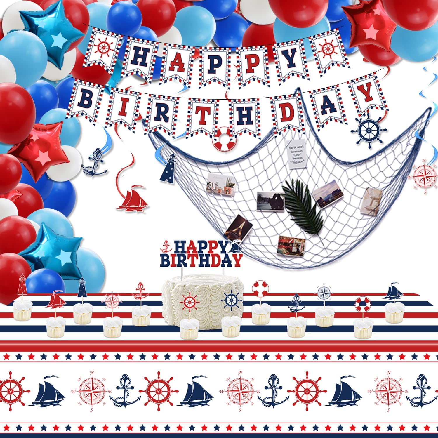 Il kit di decorazioni per feste di compleanno a tema volpe include striscione di buon compleanno, piatti, palloncini e tovaglia