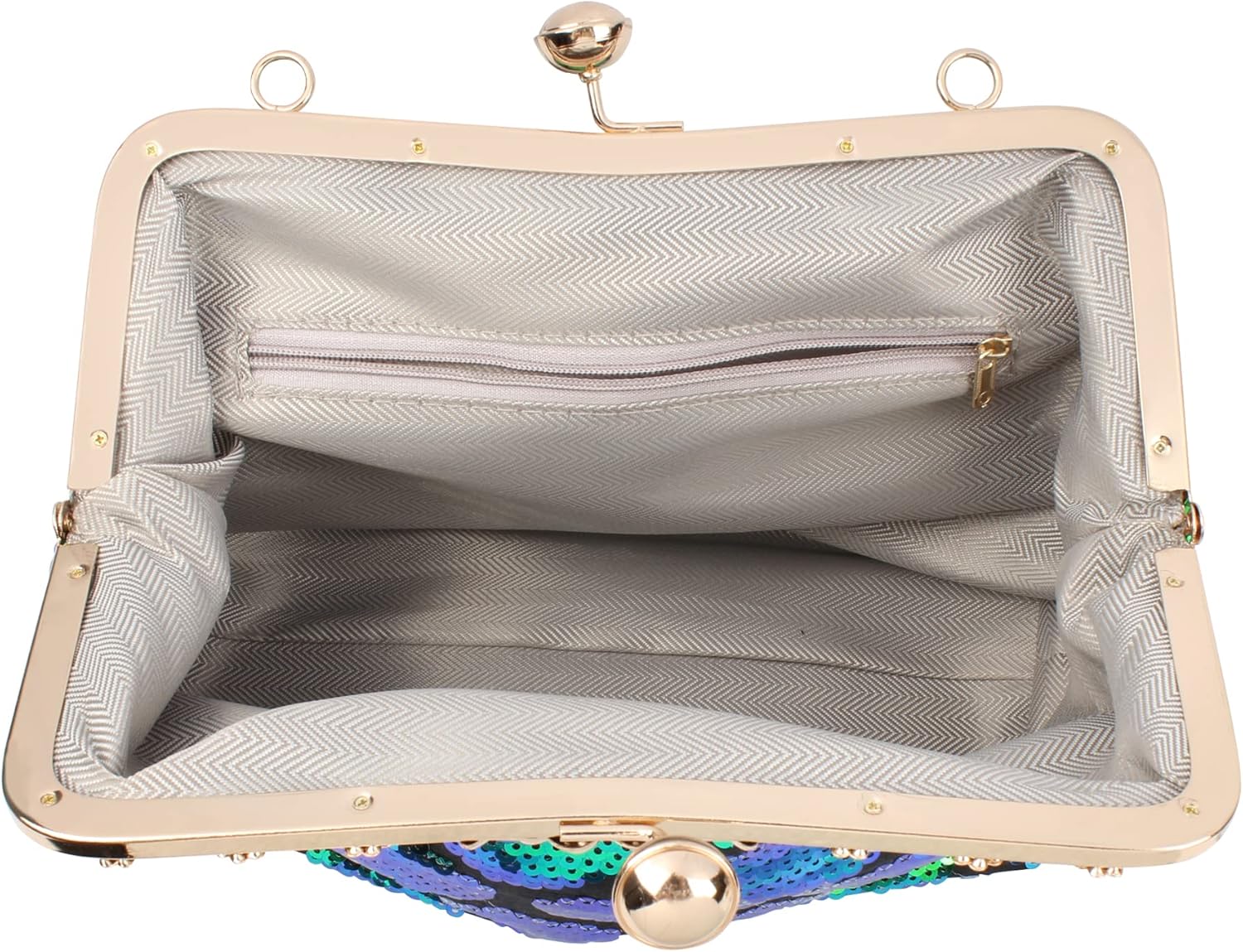 Women Mini Evening Handbag Clutch Chain Strap Cross-body Bag Kiss Lock