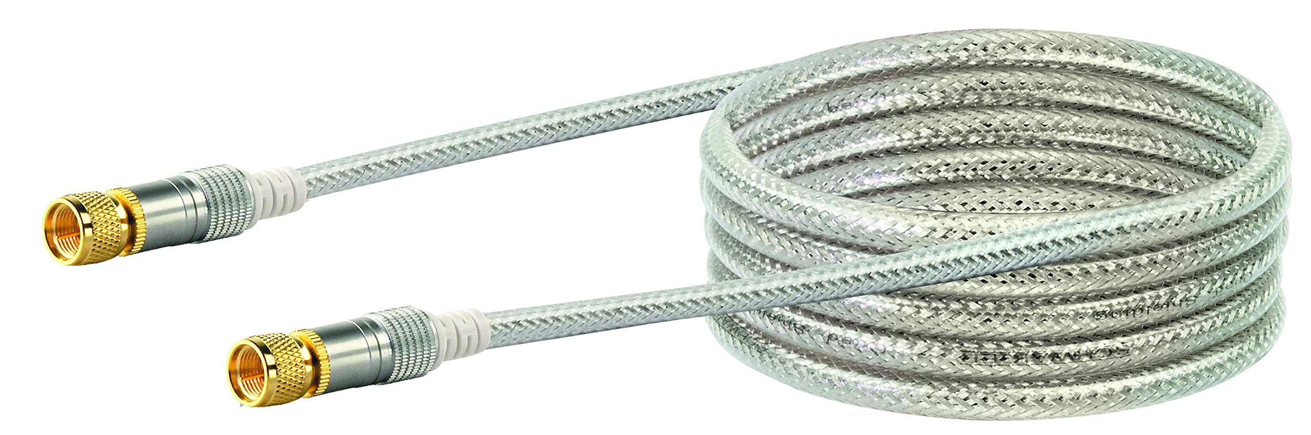 Schwaiger KVCHD75532 - Cable de conexión satelital (110 dB, 7,5 m, Conector F a Conector F, Transparente)
