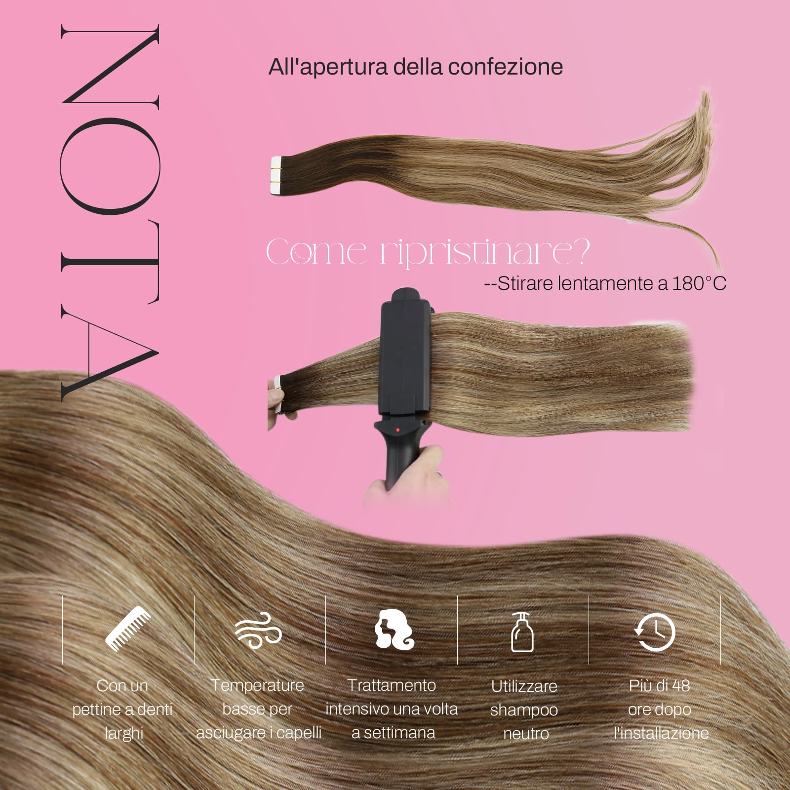 Moresoo Dopinki do przedłużania włosów metodą tape in, prawdziwe włosy, blond, ciemny brąz do jasnobrązowego z bladym blondem, ombre, niewidoczne, blond, 20 sztuk/50 g, 55 cm #4/6/613