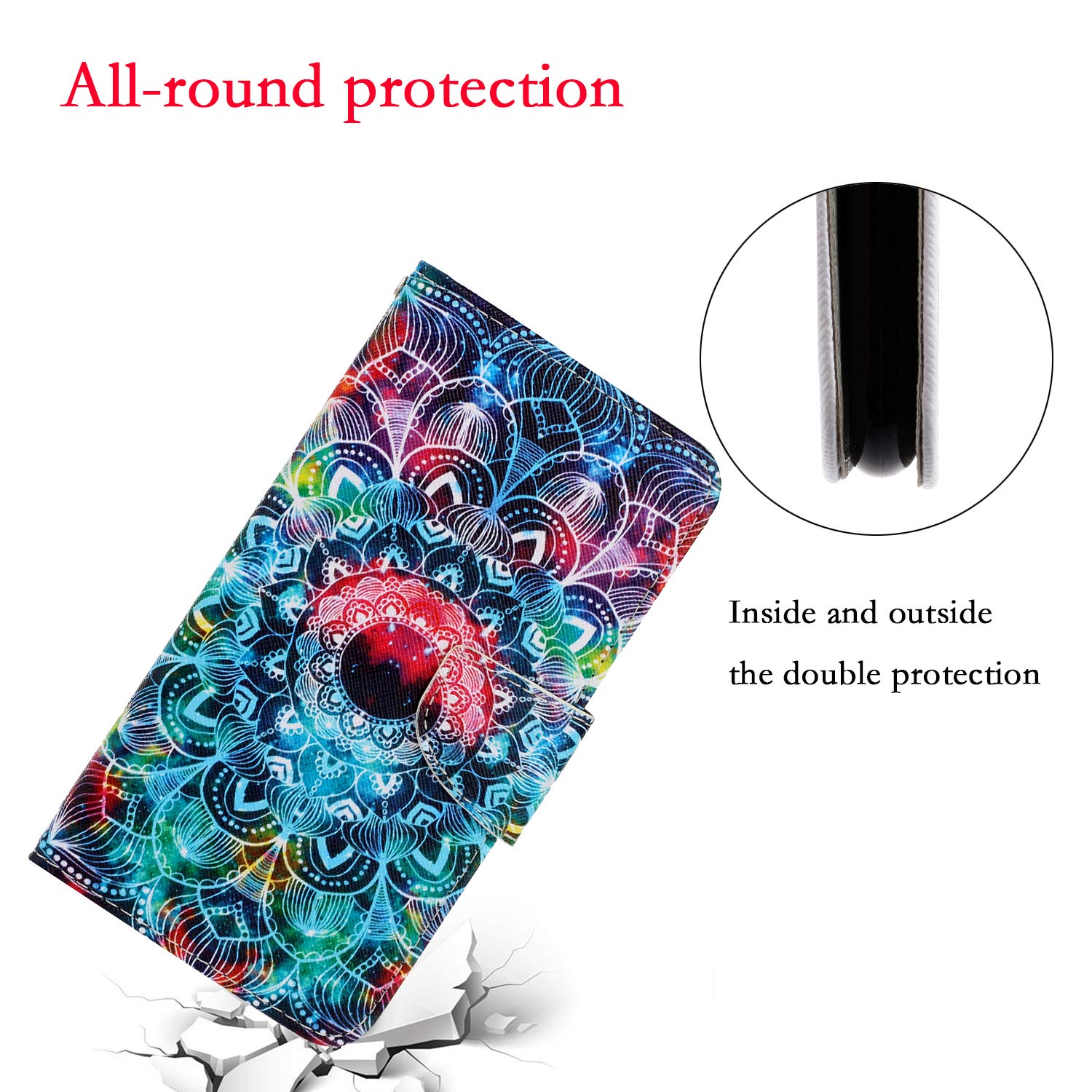 LEMAXELERS Custodia Portafoglio Per Redmi Note 12 Pro 5G, Con Stampa 3D Gatto E Cane, In Pelle PU E TPU, Con Slot Carte - 2