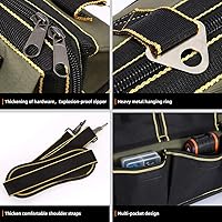 Vista 3 de FASTECH Bolsa de herramientas de boca ancha de 15 pulgadas con base moldeada a prueba de agua, bolsa de herramientas de boca ancha, bolsa