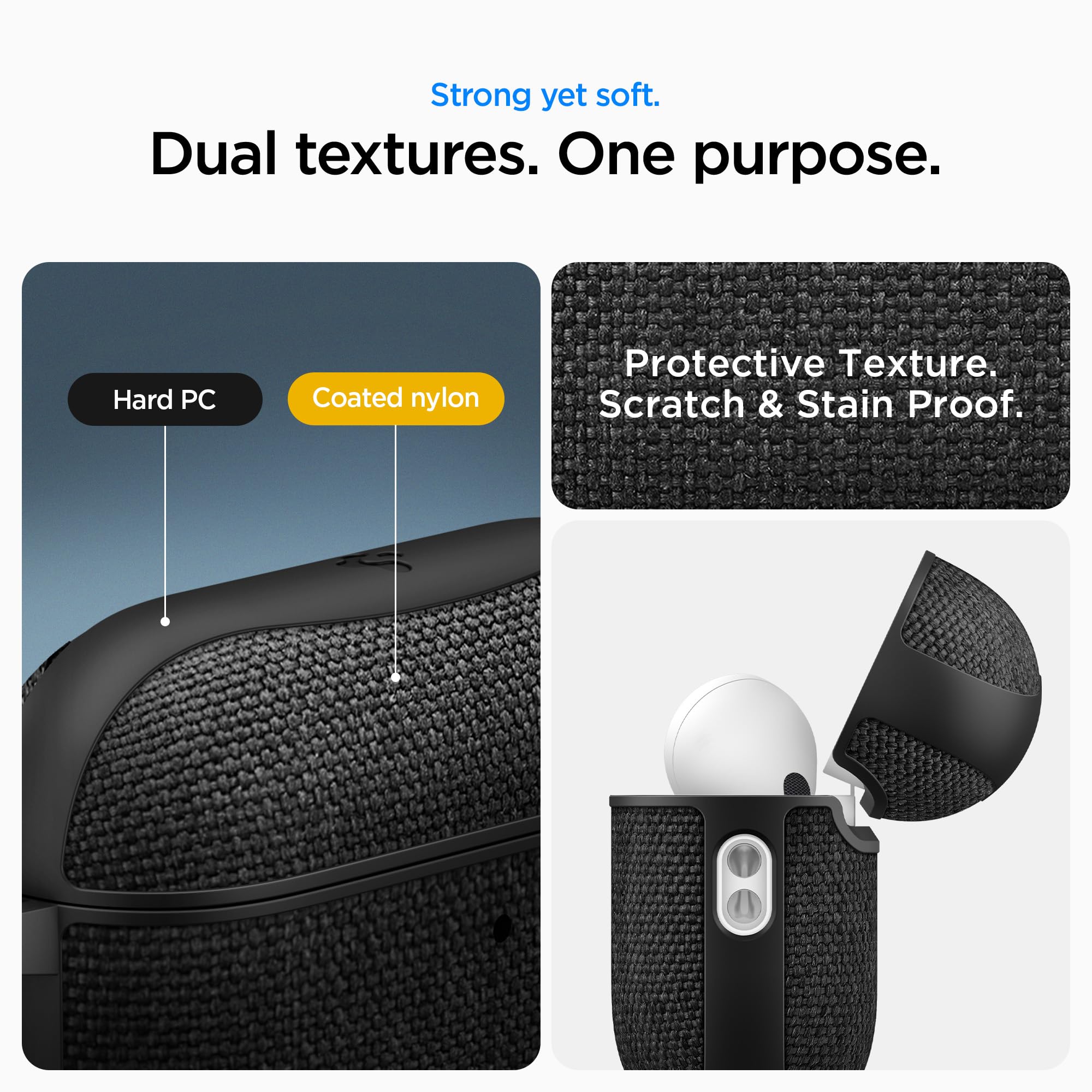 Spigen Urban Fit Coque Compatible avec AirPods Pro 3ème Génération (2025) - Noir