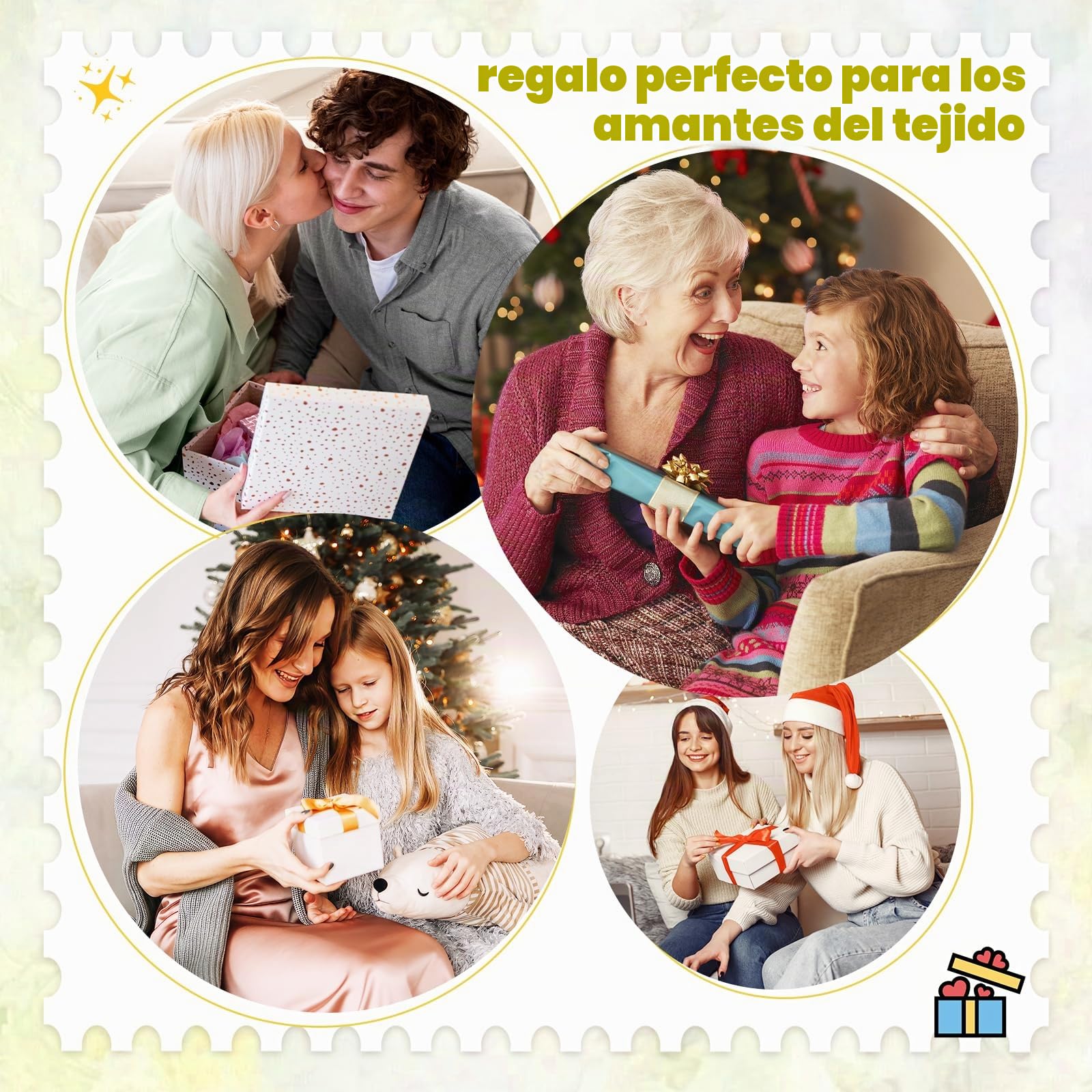 Coopay Juego de Agujas Circulares Intercambiable, 3,0-10,0 mm, Agujas de Tejer Intercambiables, Aguja Circulares con Bolsa de Almacenamiento, 13 pares de Aguja Circulare Intercambiables (Oro Rosa)