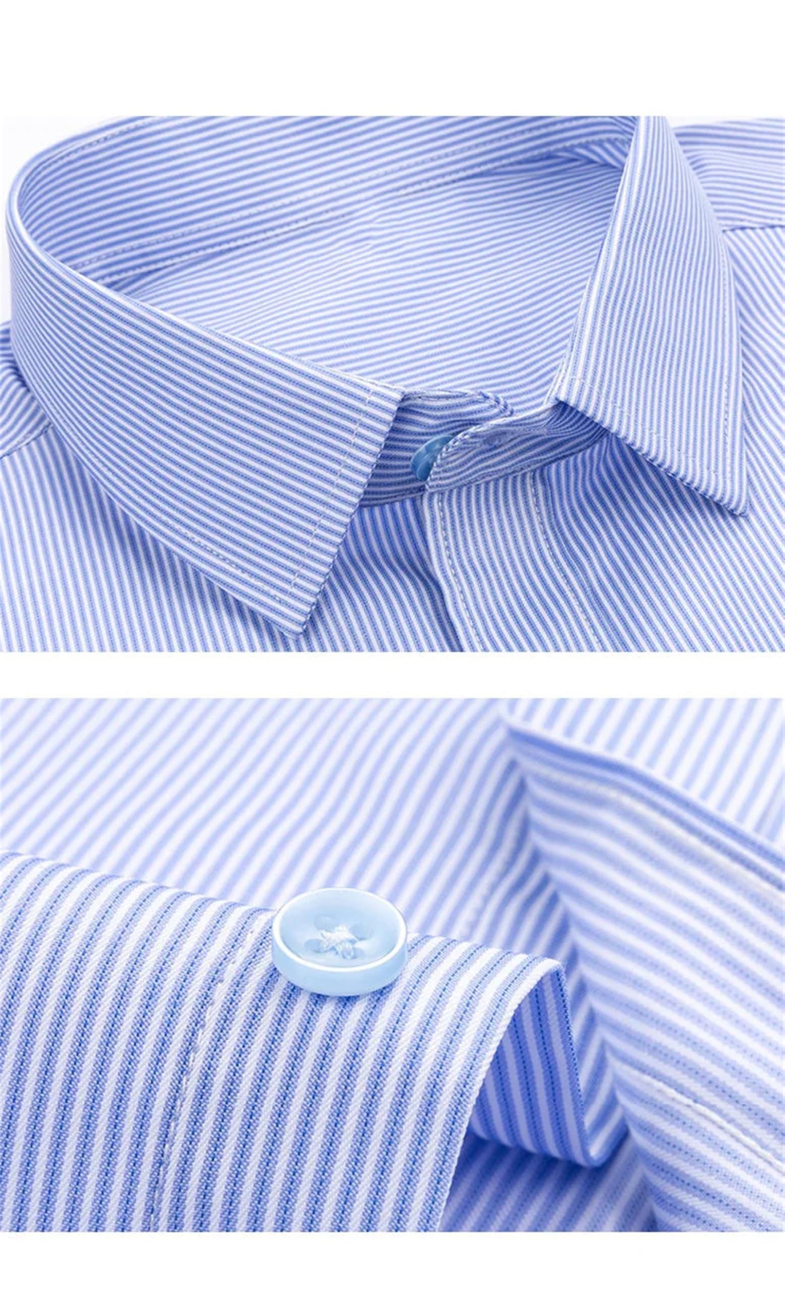 Camicia da Uomo a Maniche Corte, Casual, Classica, a Quadri e a Righe, da Uomo, Elegante e Sociale (Tinta Unita Nera M)
