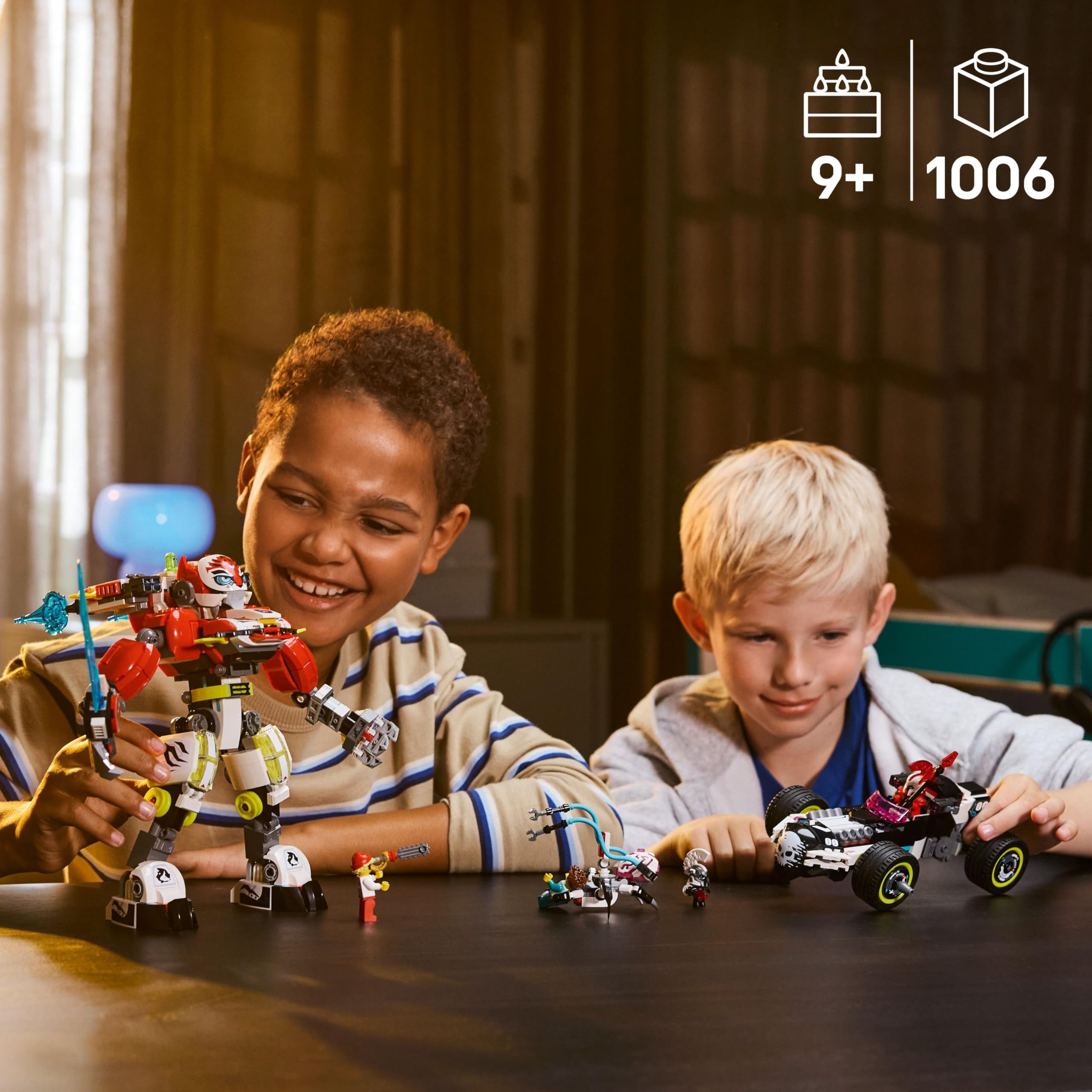 LEGO DREAMZzz Tigre Robô do Cooper e Carro Hot Rod de Zero 71497