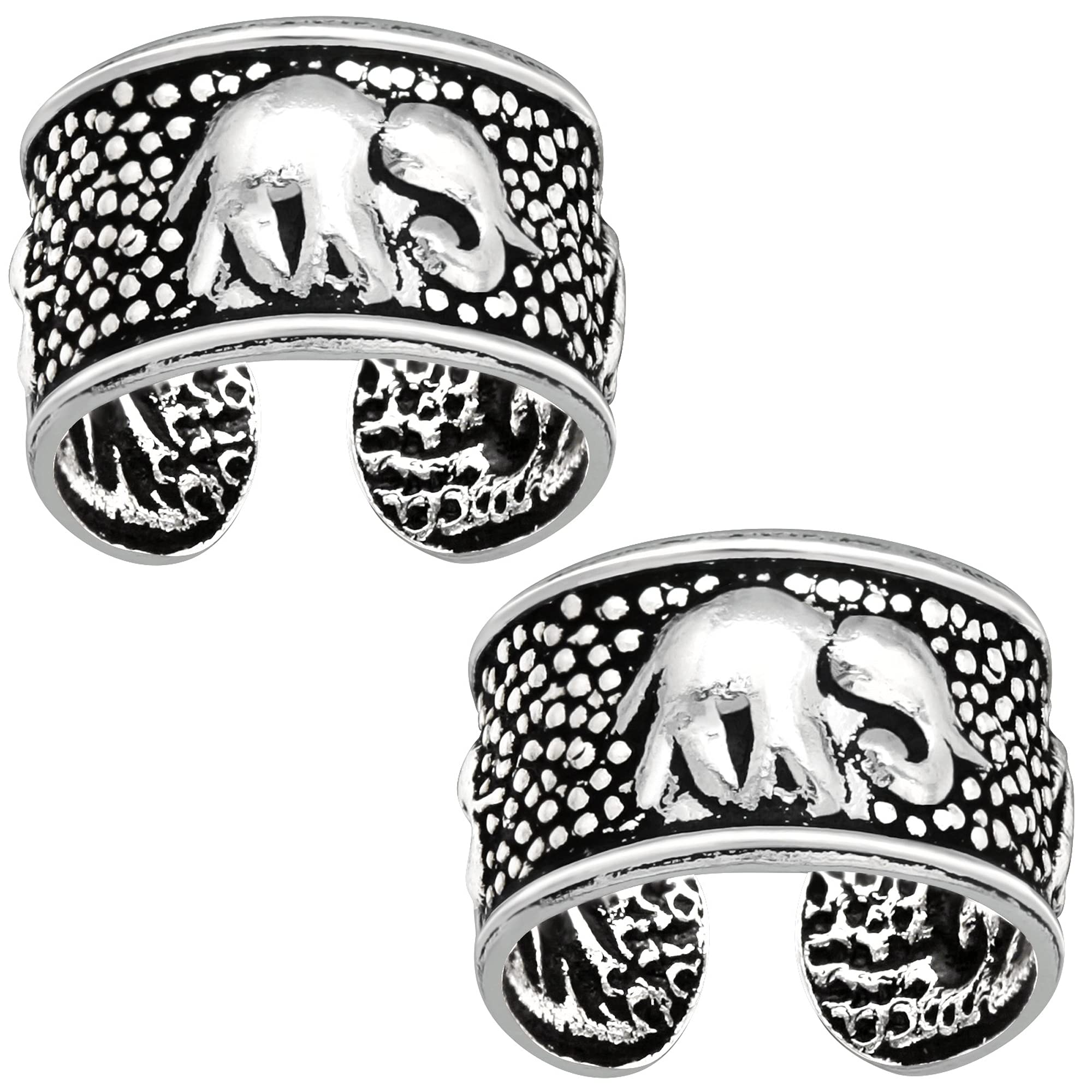 Via Mazzini 92.5-925 Sterling Silver Clip-On Haathi Ear Cuff Earrings for Women And Girls Pure Silver (ER0249) 1 Pair (B09D83TJQ8) Amazon Price History, Amazon Price Tracker