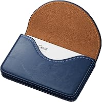 Vista 8 de MaxGear Funda para tarjetas de visita, piel sintética, para bolso, tarjetero de viaje con bolsillo para hombres o mujeres, regalo para tarjetas
