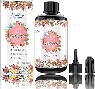 UV Resin - 200g Crystal Clear Ultraviolet Curing UV Resin for DIY Jewelry Making, Craft Decoration - Hard Transparent Glue Solar Cure Sunlight Activated Resin for Casting & Coating