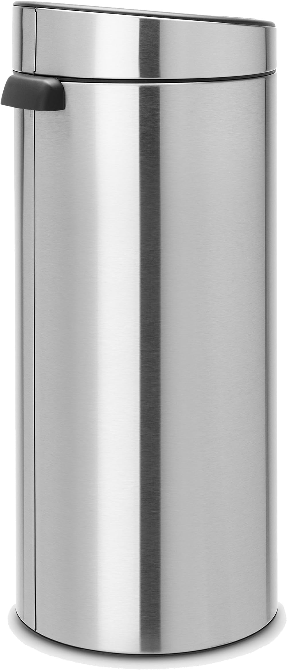 30L Kitchen Touch Bin New (Matt Steel Fingerprint Proof) Removable Lid, Soft-Touch Open, Easy Clean Rubbish Waste Bin + Bin Bags