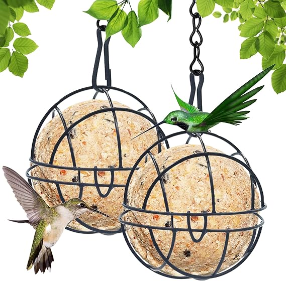 Meisenknödelhalter 8er Set - Vogelfutterstation Mit Klappdeckel Gold