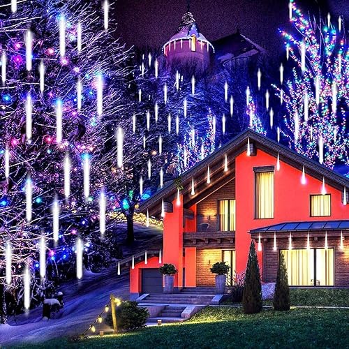 Luces de Navidad luces de lluvia de meteoritos luz de decoración al aire libre luces de carámbanos impermeables tira de luces de lluvia para