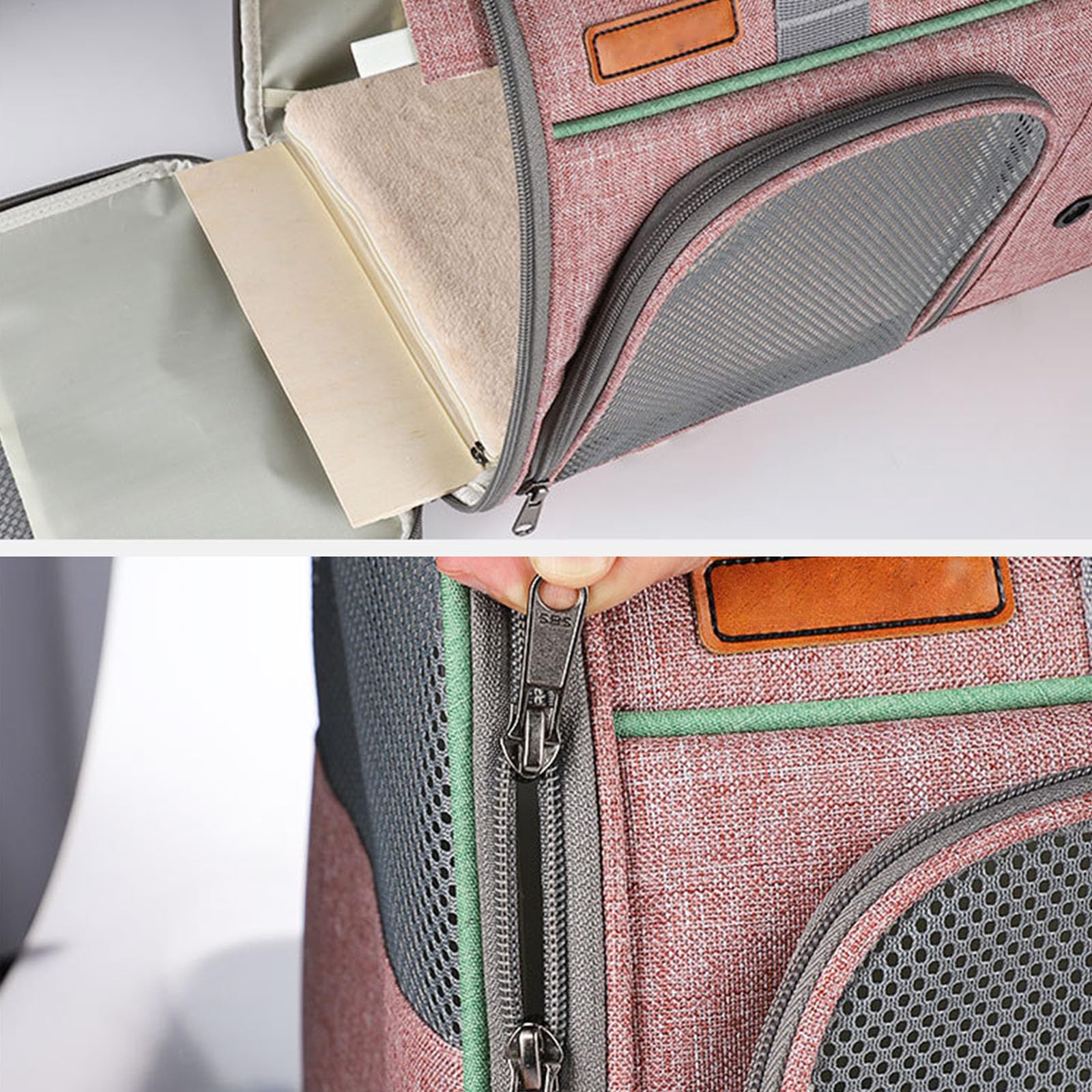Transportín para gatos medianos y pequeños de menos de 16 libras, transportador portátil de lados suaves para mascotas para viajar, transportador plegable para perros pequeños aprobado por aerolínea