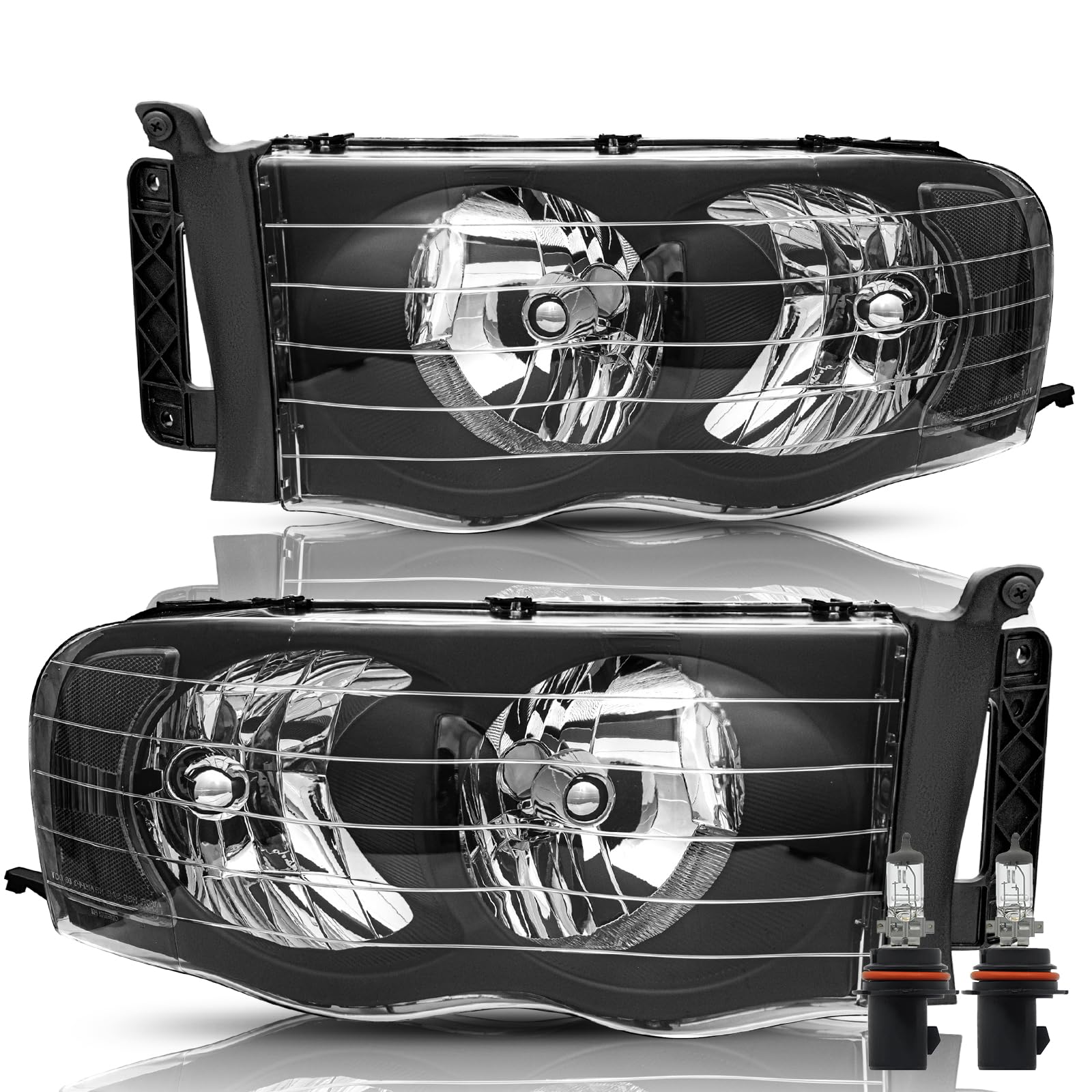 Bingbingmotor Headlight Assembly Fit for 2002 - 2003 dodge ram 1500 headlights