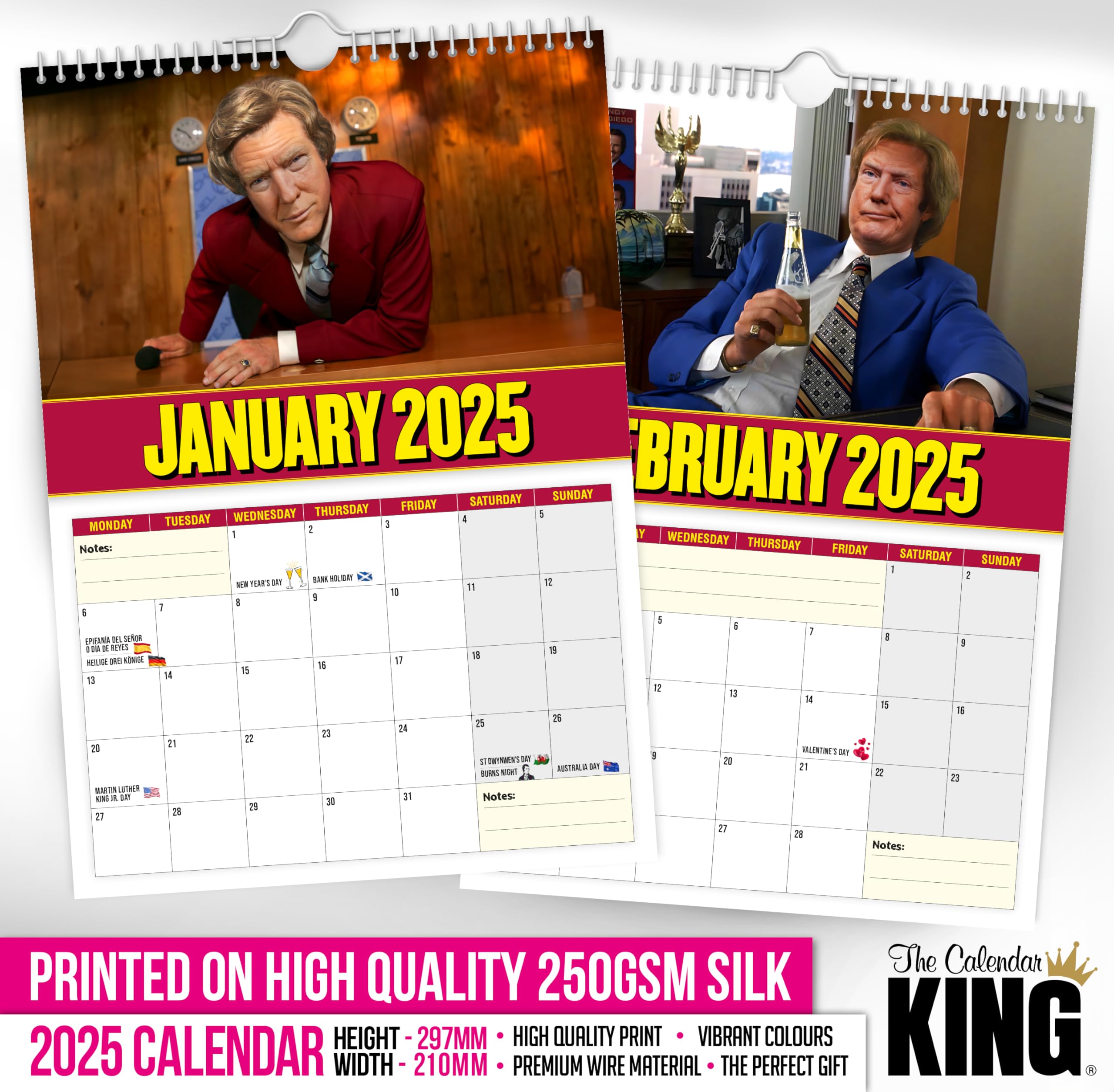 The Calendar King // Don Burgundy - 2026 Wall Calendar (Full Colour, A4 Size) - Image 2