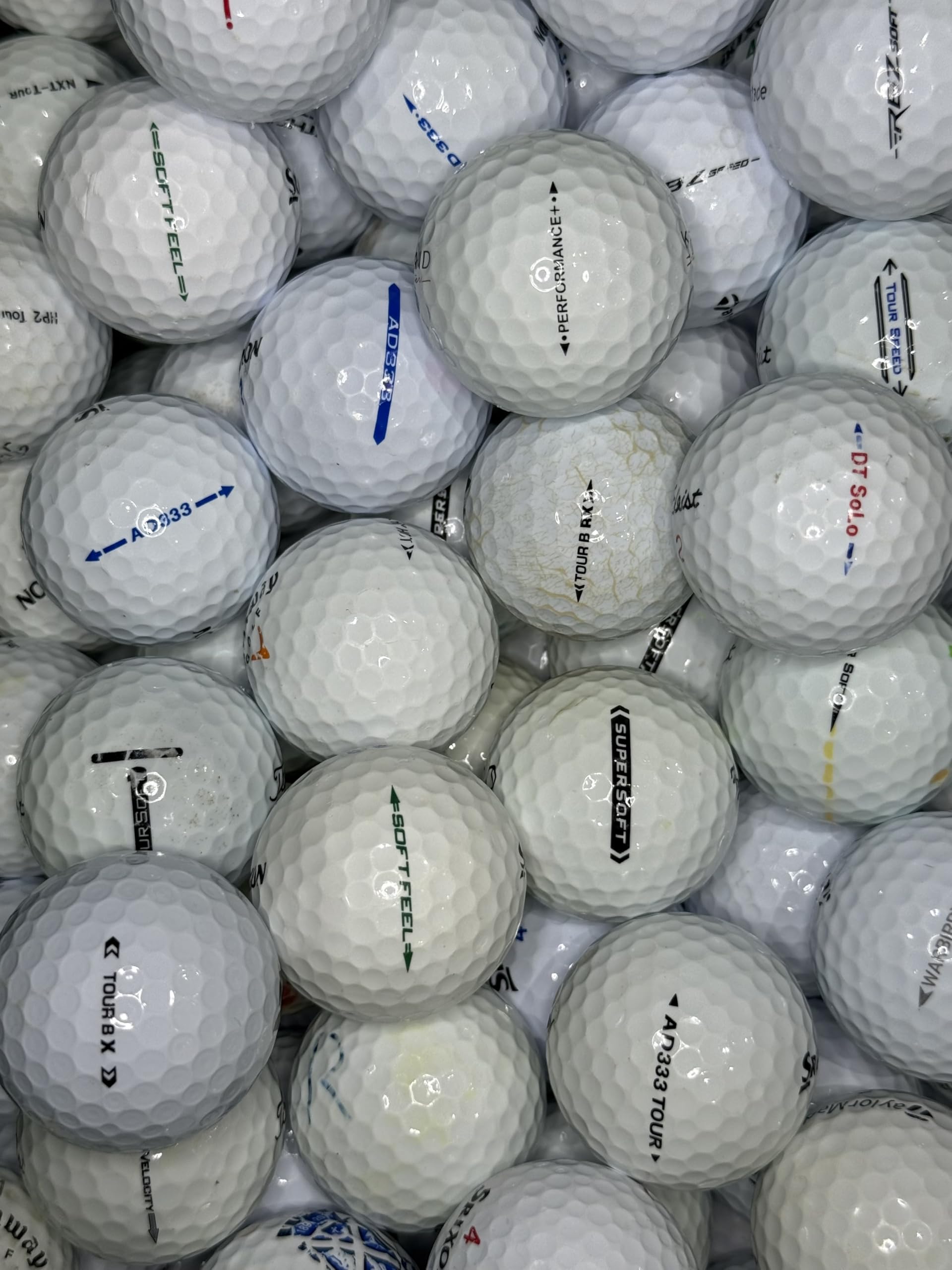 Iron Lake Balls Ltd 12,24,32,48,72,100 Premium B Grade | Practice Golf Balls | Second Hand Golf Balls, B Grade Golf Balls (USED not new) - Pack Balls
