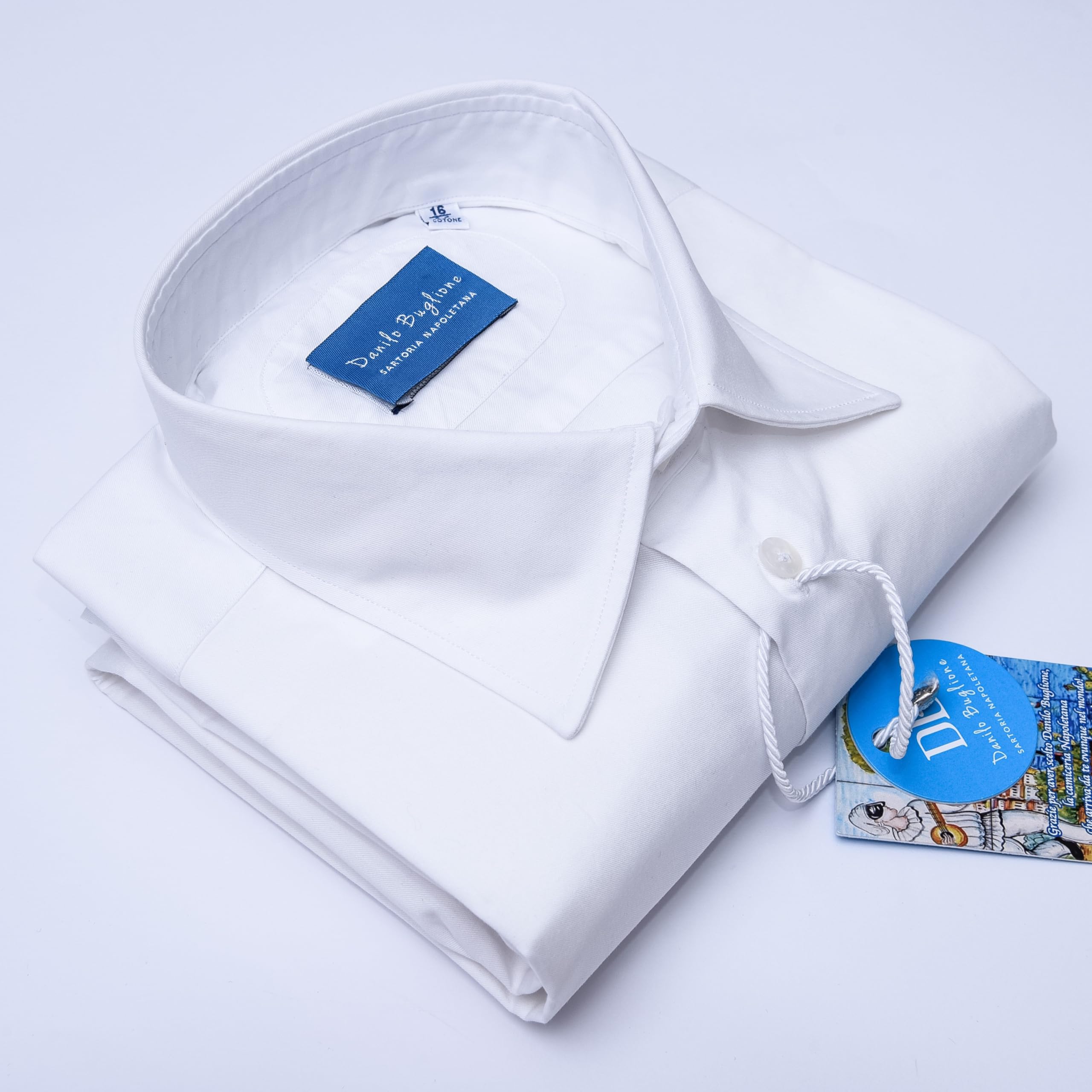 Camicia Uomo Collo Italiano in Cotone di qualità Superiore, Camicie da Uomo Custom Fit, Artigianale - Sartoria Napoletana