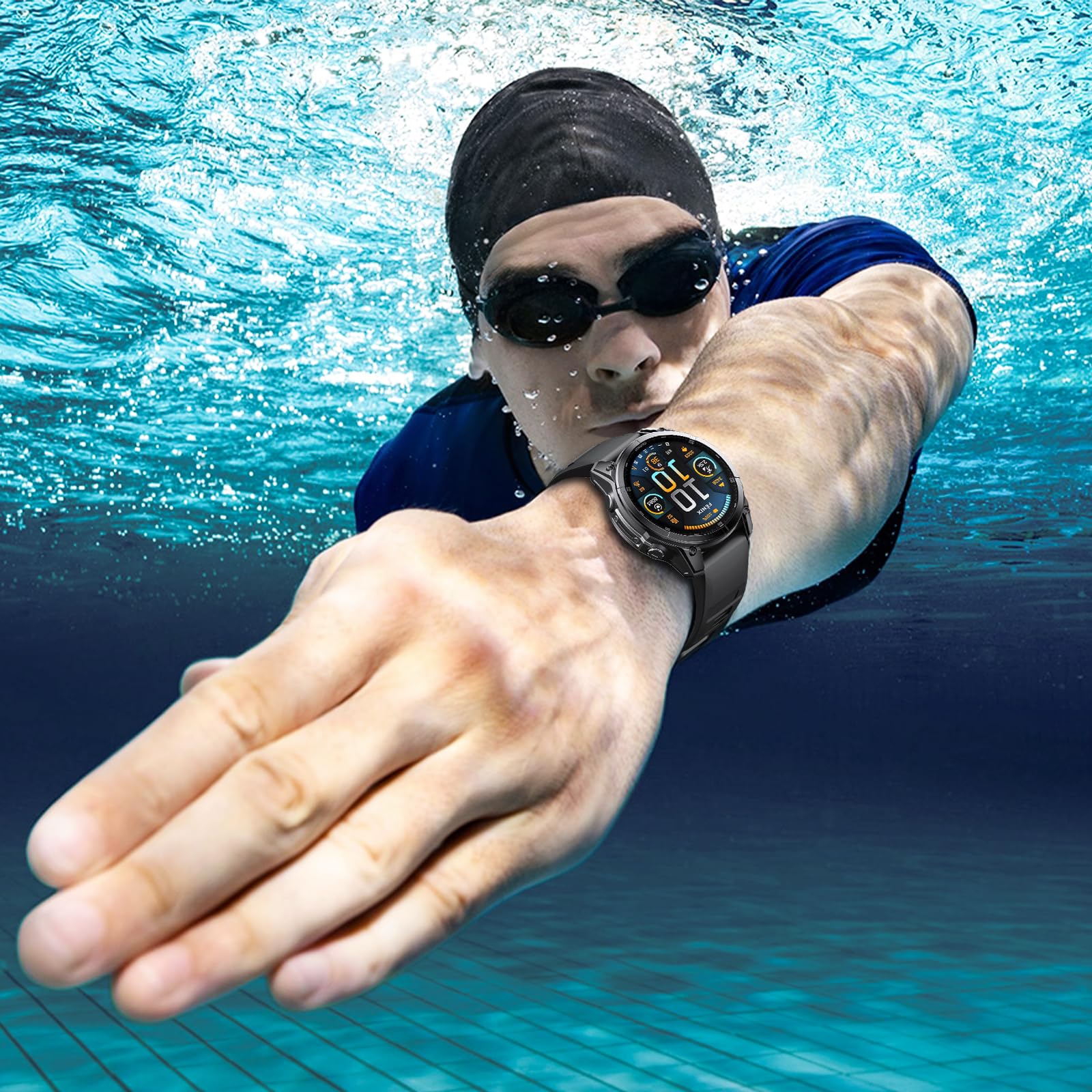 ANBEST Cinturino per Garmin Fenix 8 51mm/7X/7X Pro/6X/6X Pro, Cinturino 26mm Quick-fit Silicone per Fenix 5X/5X Plus/3/3 HR/Epix Pro 51mm/Descent MK1/MK 2/Enduro/2