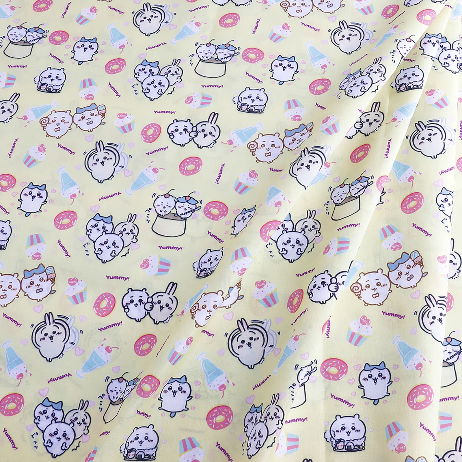Amazon | NERVUP ちいかわ 布 生地 DIY手芸用 なんか小さくて