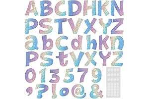 Glitter Letters for Classroom Wall Decoration