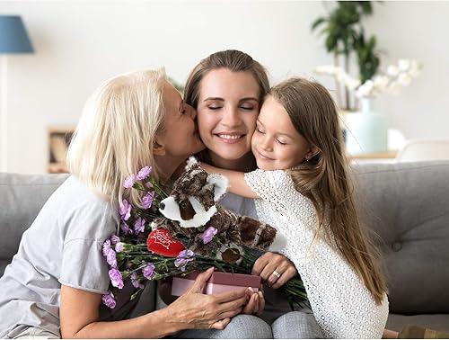 Miniatura 8 de DolliBu Panda rojo de peluche con texto en inglés "I Love You" con corazón rojo y nombre, regalo personalizado para el día de San Valentín,