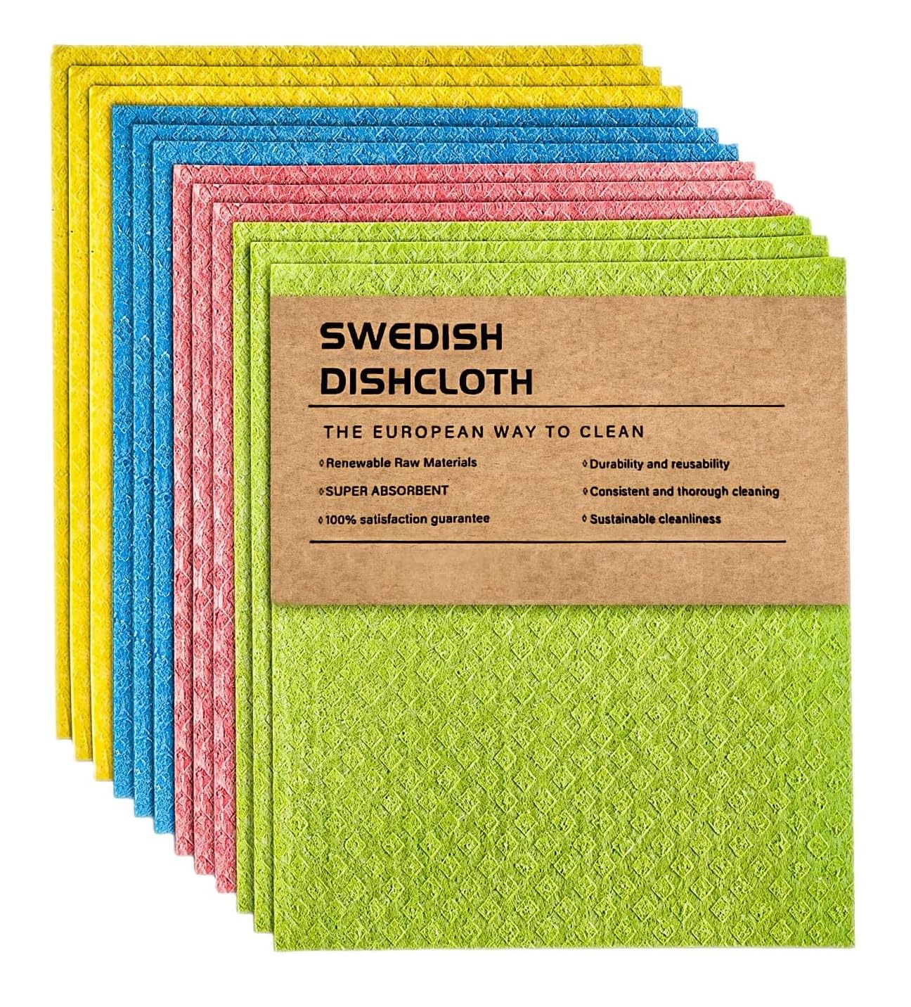 Roktry Swedish Dish Cloths Cellulose Swedish Sponge Dishcloths, Absorbent Swedish Dishtowels for Kitchen, Non-Scratch, Reusable Kitchen Cloth, Multi-Surface Swedish Dish Towels Kitchen Sponge (12) (B0CT5Z9CHF) Amazon Price History, Amazon Price Tracker