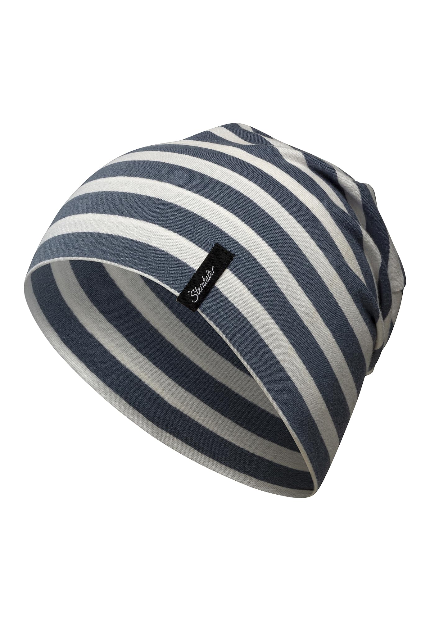 Sterntaler OCS Beanie Melange – Unisex Baby Mütze mit angeschnittenen Ohrenklappen & Bindeband – aus Melange-Singlejersey (Bio), doppellagig – Übergangsmütze ab Geburt – steingrün, Gr. 35
