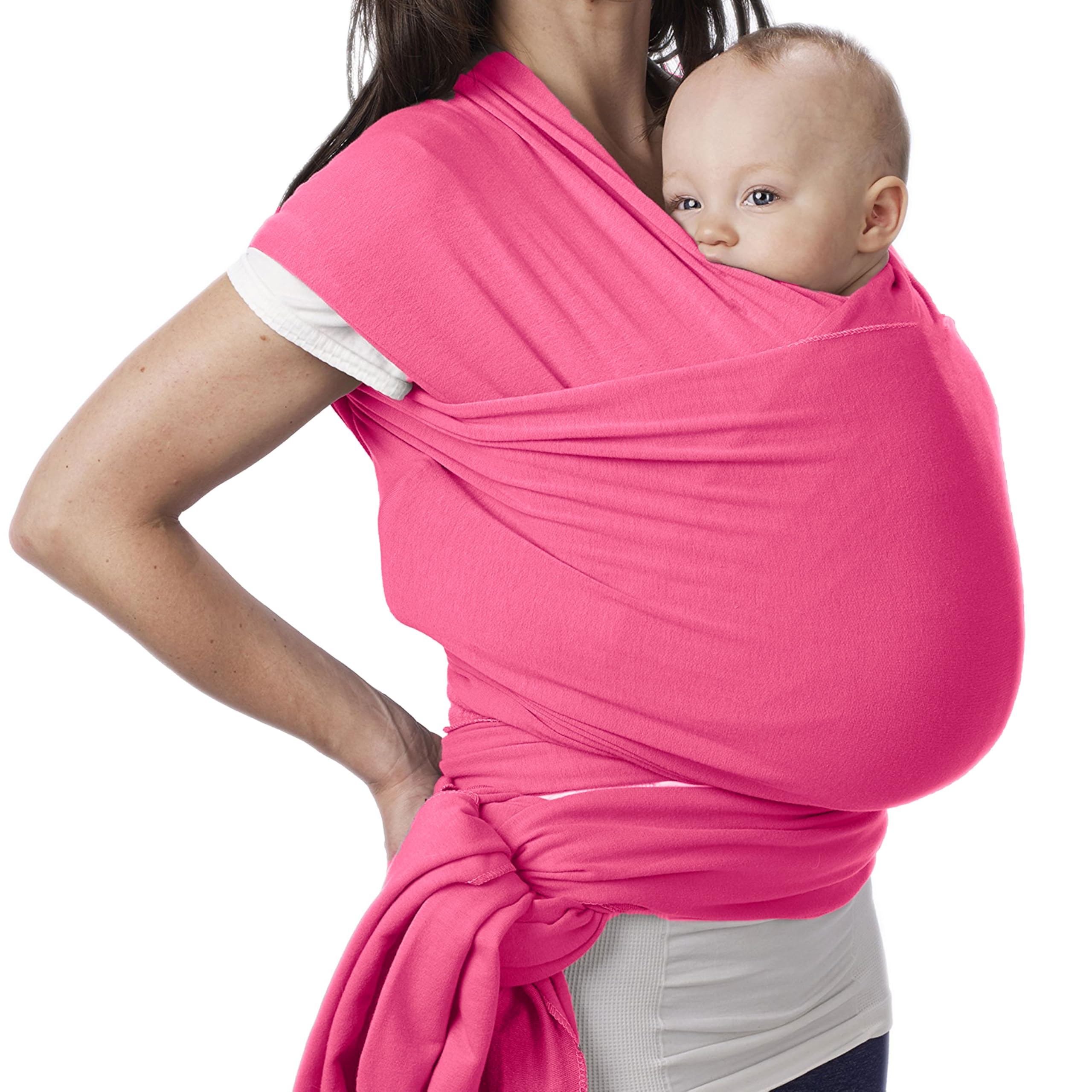 Bembika Adjustable Hands-Free Baby Sling Carrier Lightweight, Foldable Baby Wrap & Newborn Carrier Comfortable, Travel-Friendly Baby Wrapping Cloth-(Rose Red 0–18 Months |3–12 Kg)-image-14