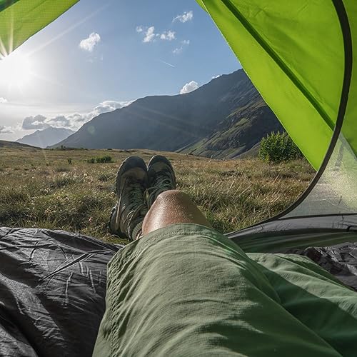 Miniatura 6 de UNIKOME Manta impermeable para campamento  Edredón ligero plegable para exteriores con broches y bucles en las esquinas, manta compacta cálida para