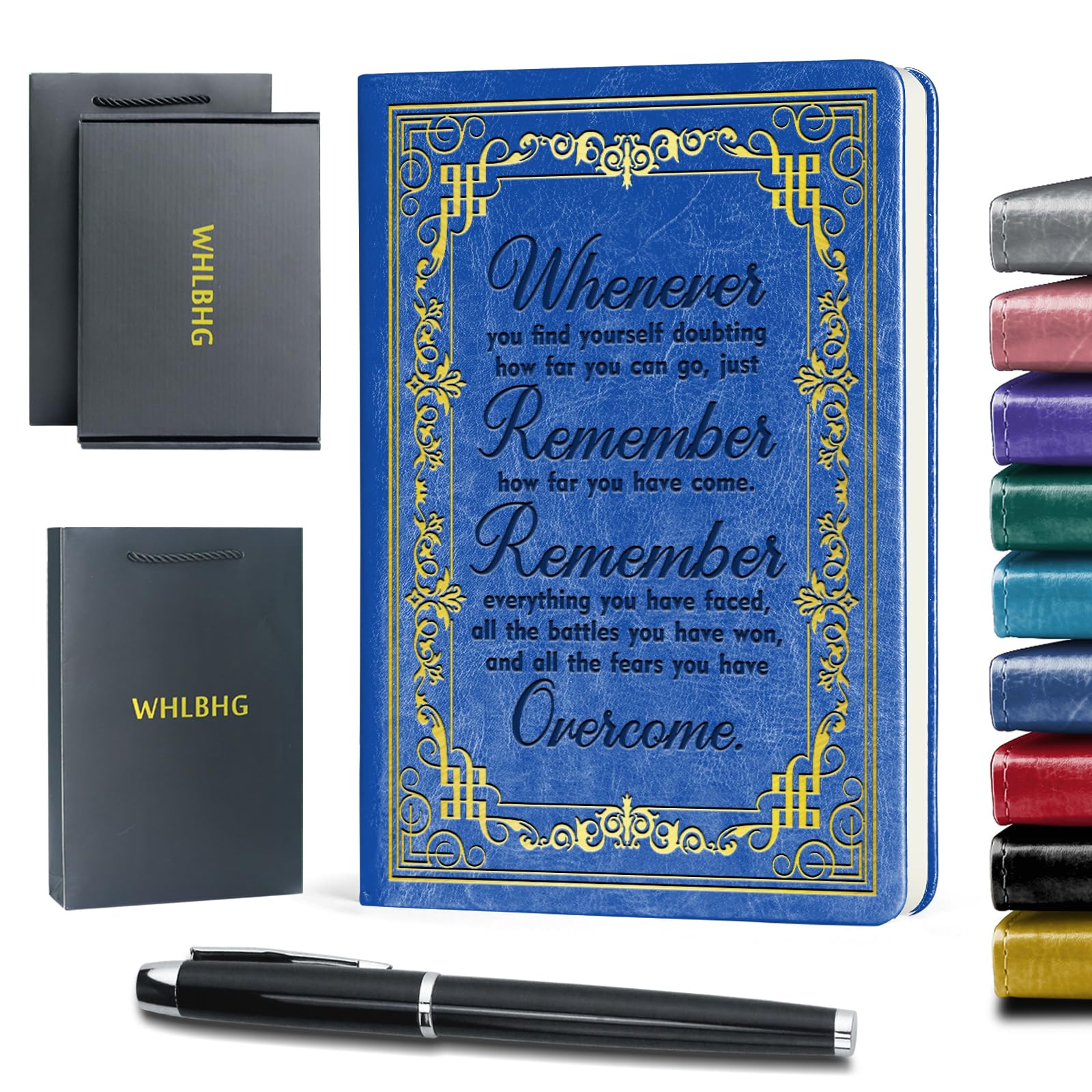 Recovery Sobriety Gift Inspirational Journal Notebook for Friends Whenever You Find Yourself Doubting How Far You Can Go Multi color Journal,1 Pack (Dark Blue), (Whenever-Dark Blue)
