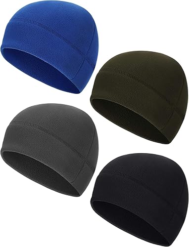 4 gorras de calavera para hombre, gorro de forro polar suave, grueso, resistente al viento, para exteriores, para mujer