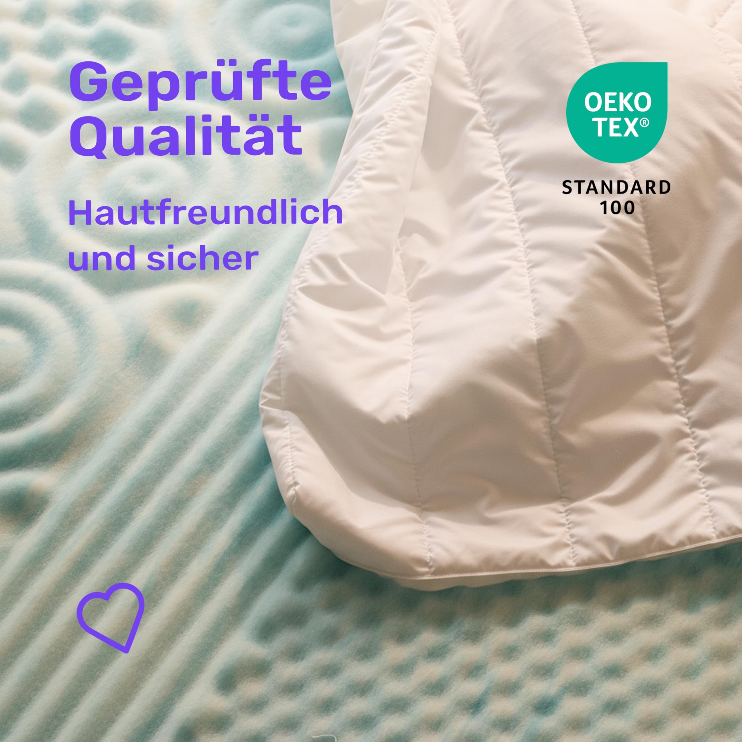 Pullman Matratzentopper 120x200 cm Komfortschaum, orthopädischer 7-Zonen Kern, ergonomisch & druckentlastend, Öko-Tex Zertifiziert, Anti-Rutsch Unterseite, Matratzen Topper mit atmungsaktivem Bezug