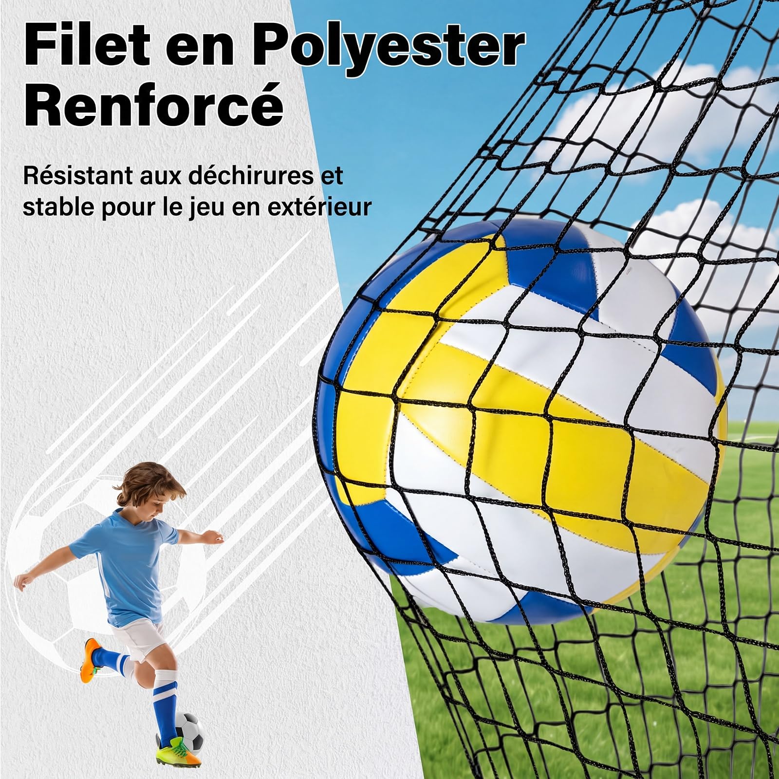 COSTWAY Lot de 2 Cages de Foot Portable Pop-up
