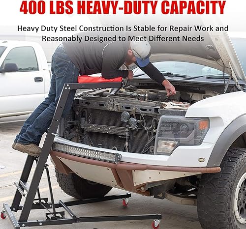 Miniatura 2 de Garage Shop Creepers - Enredadera de motor de 42.5 a 64.8 pulgadas, capacidad de 400 libras, 4 ruedas giratorias, cubierta acolchada, enredadera