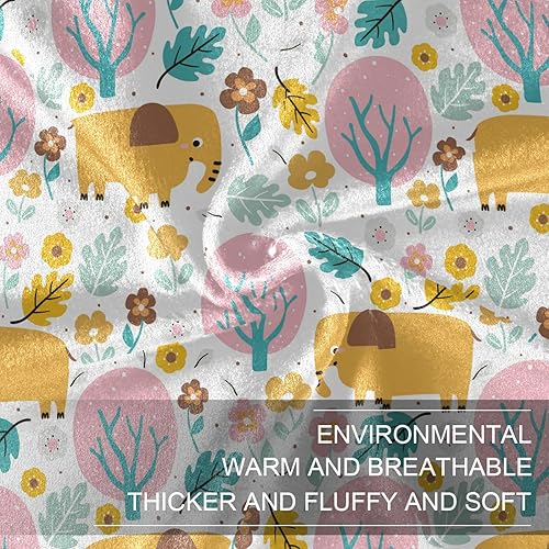 Miniatura 7 de Cute Cartoon Elephant Ultra-Soft Flannel Blanket, Warm Fall Throw Blanket Adults Kids Camping Camping Office Throws 60x90 Inches Sofa Throw Blanket
