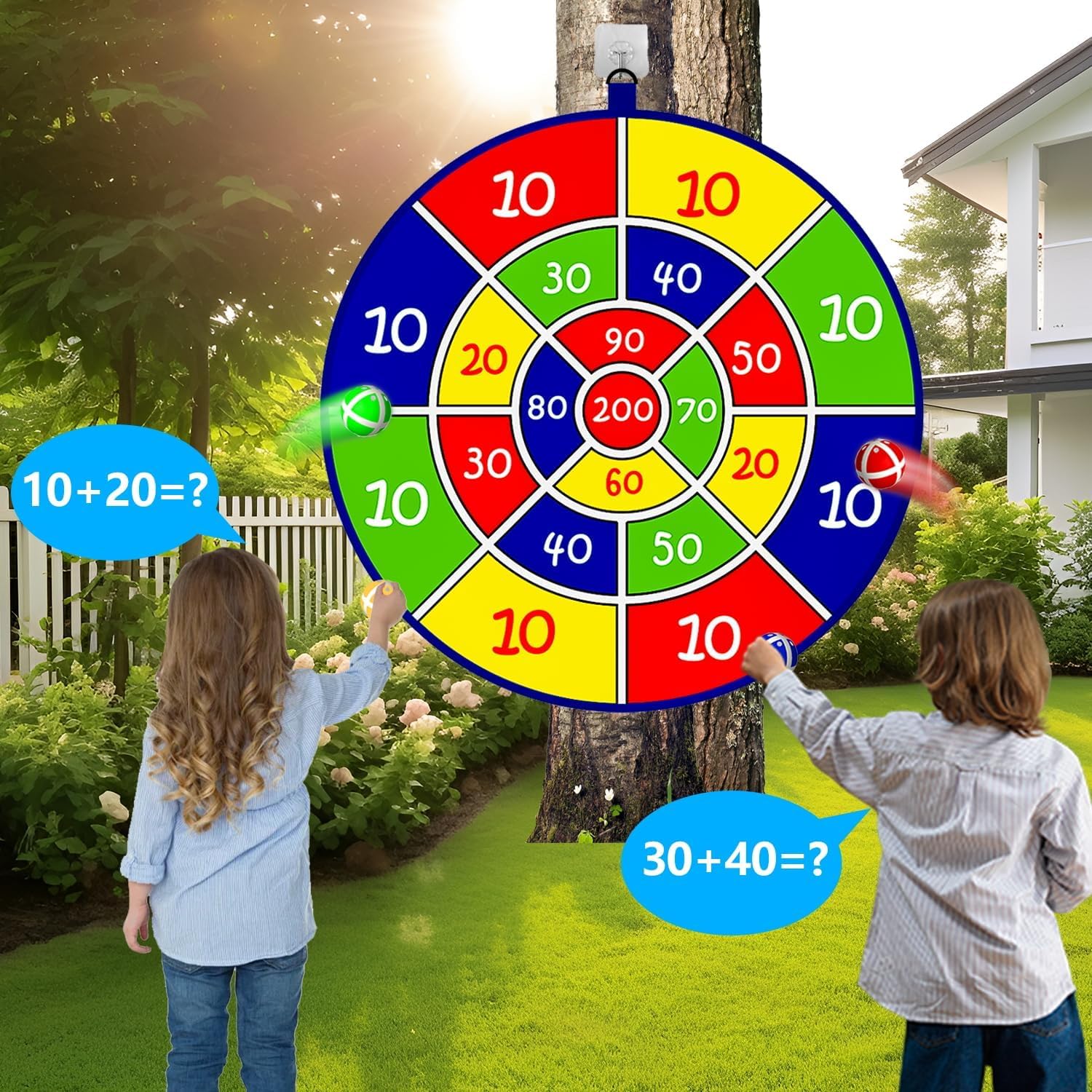 25.5 Inches freccette bifacciali per bambini,regalo ragazzo ragazza,giochi per interni ed esterni e bomboniere per feste di compleanno,adatto per ragazzi e ragazze di 3 4 5 6 7 8 9 10 11 12 anni(65cm)